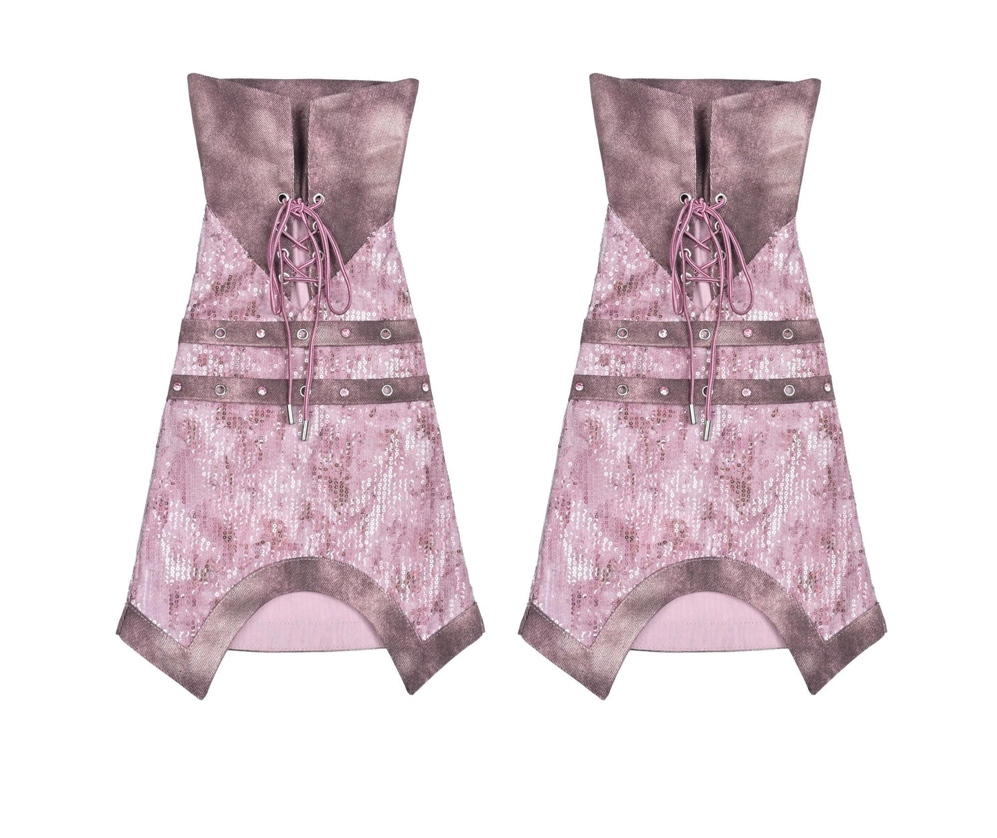 Sequins Denim Leg Covers