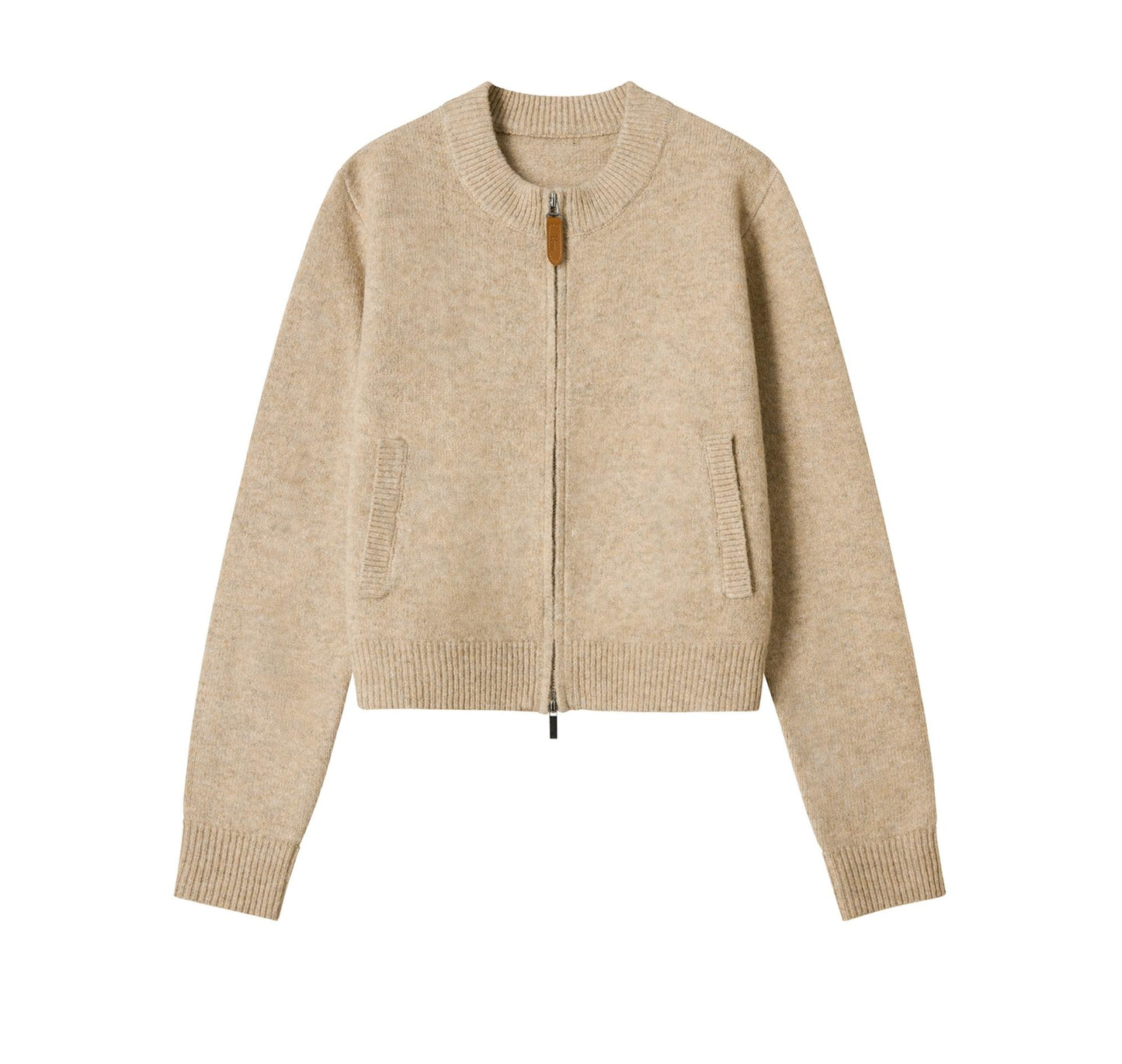 Camel Wool Knit Cardigan