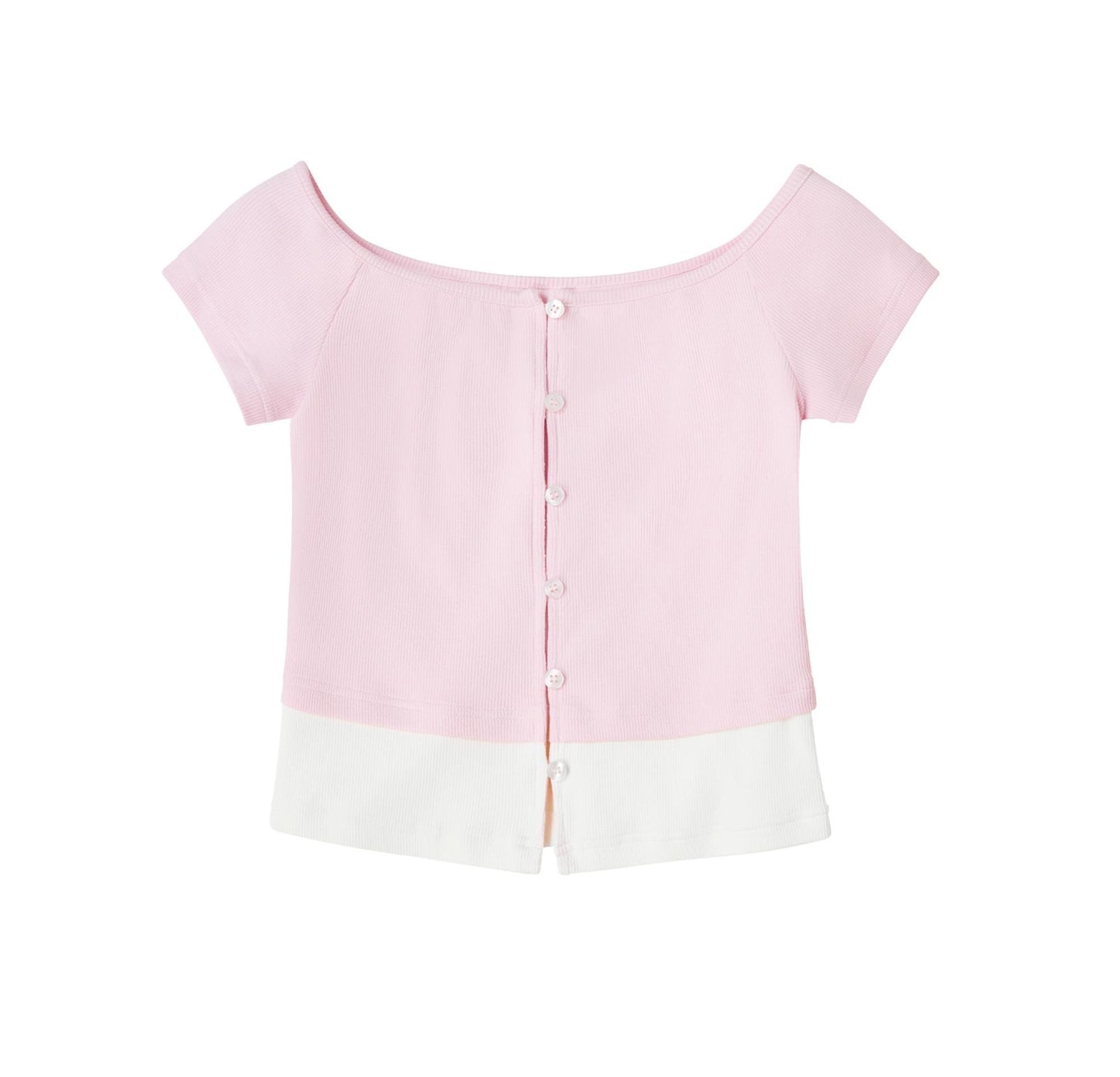 Peach Blossom Short Sleeve Knit T-Shirt