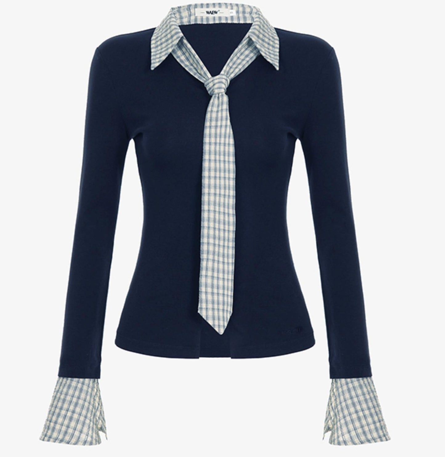 Navel Flowing Slim T-Shirt