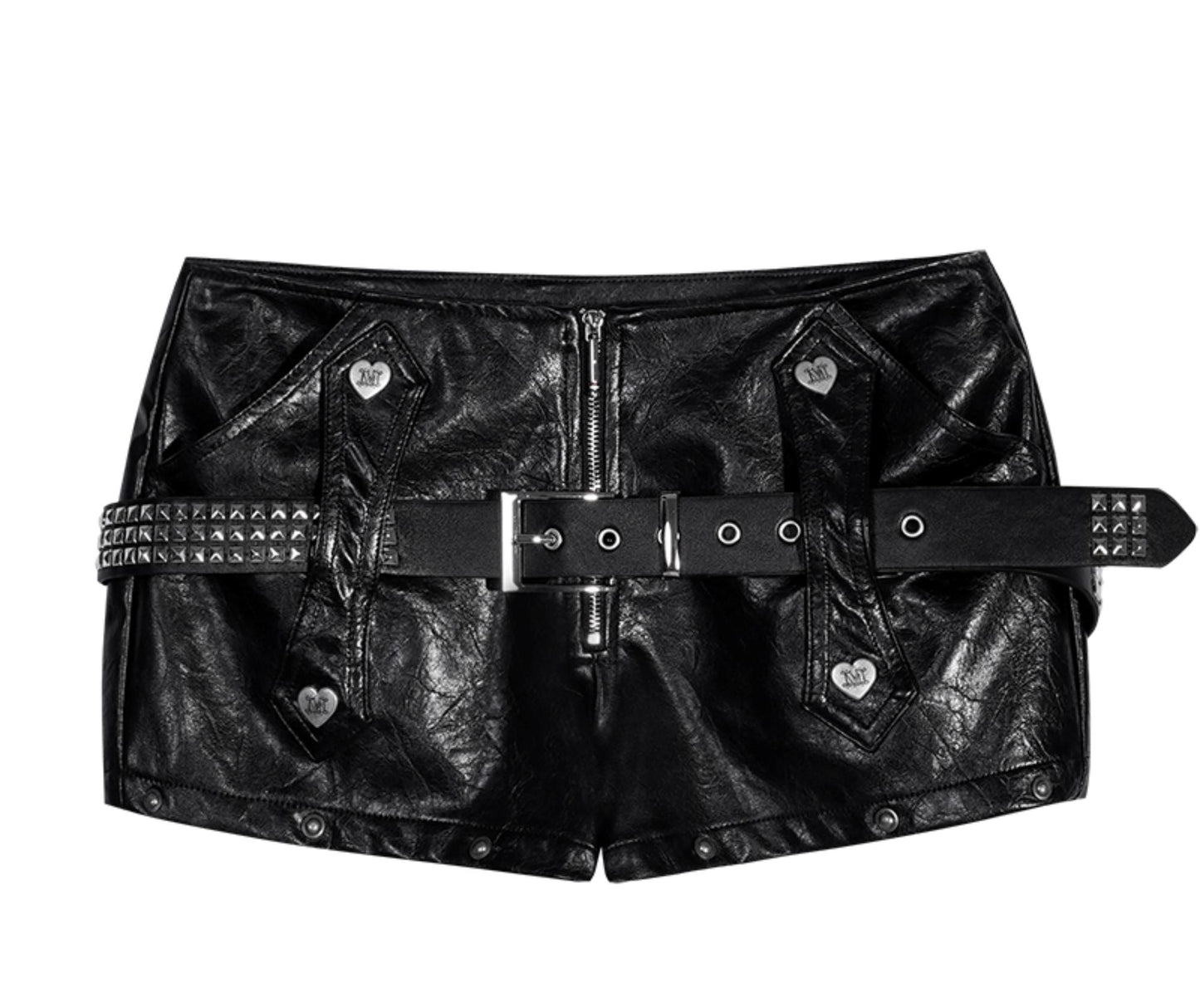 American Punk Rock Leather Shorts