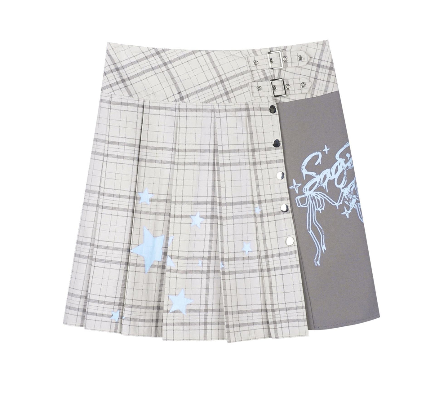 Sweet Preppy Style Pleated Skirt