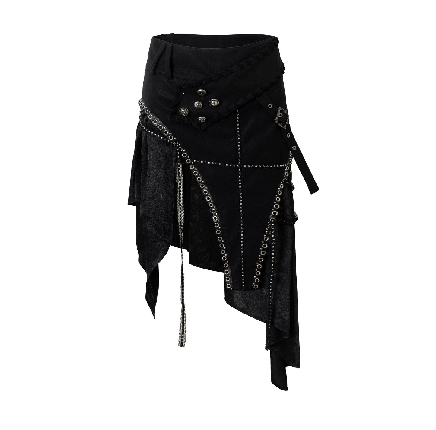 Irregular Leaky Leg Skirt