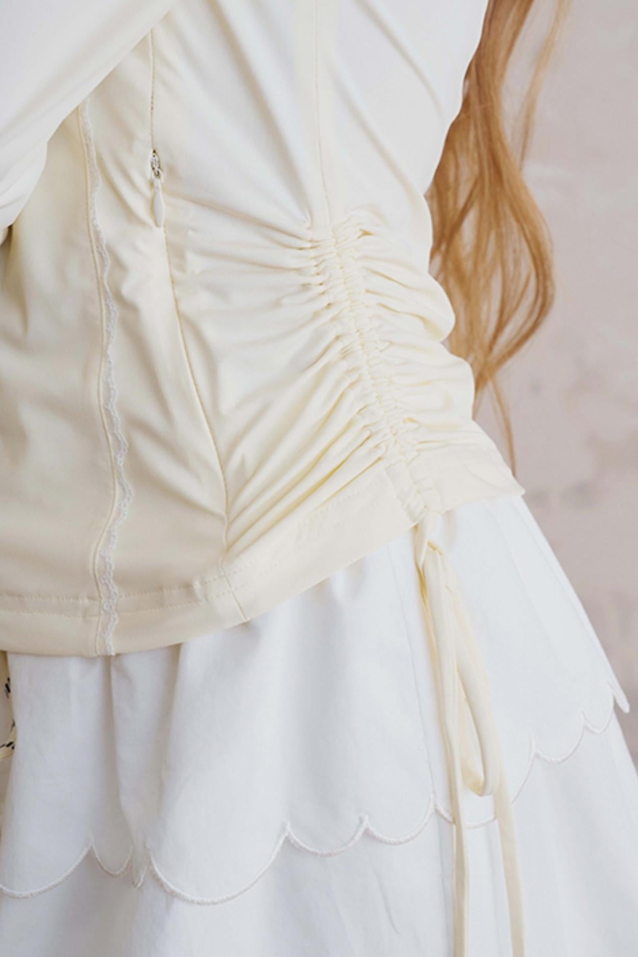 Silk Lace Long Sleeves Top