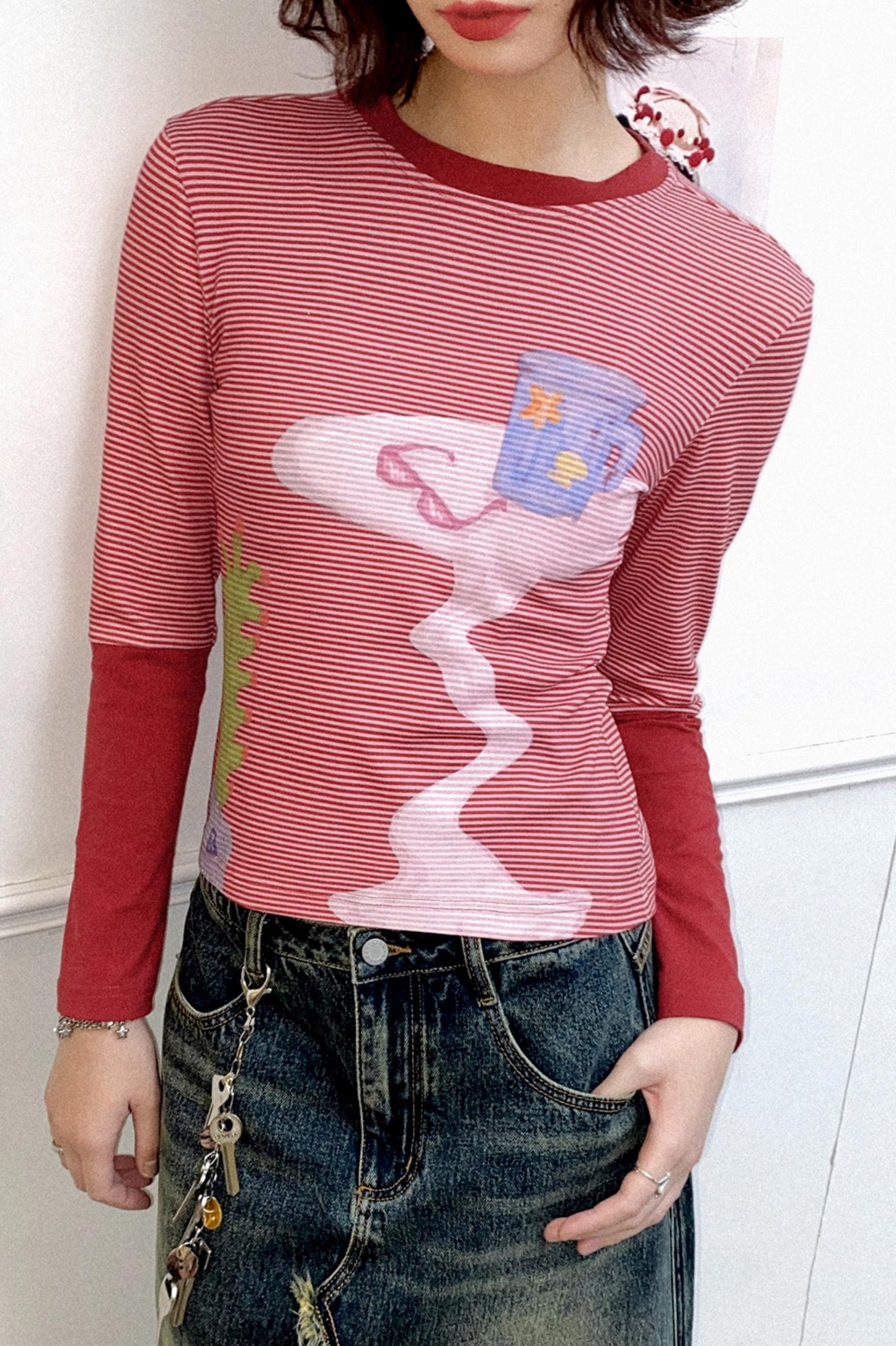 Striped Long Sleeve T-Shirt