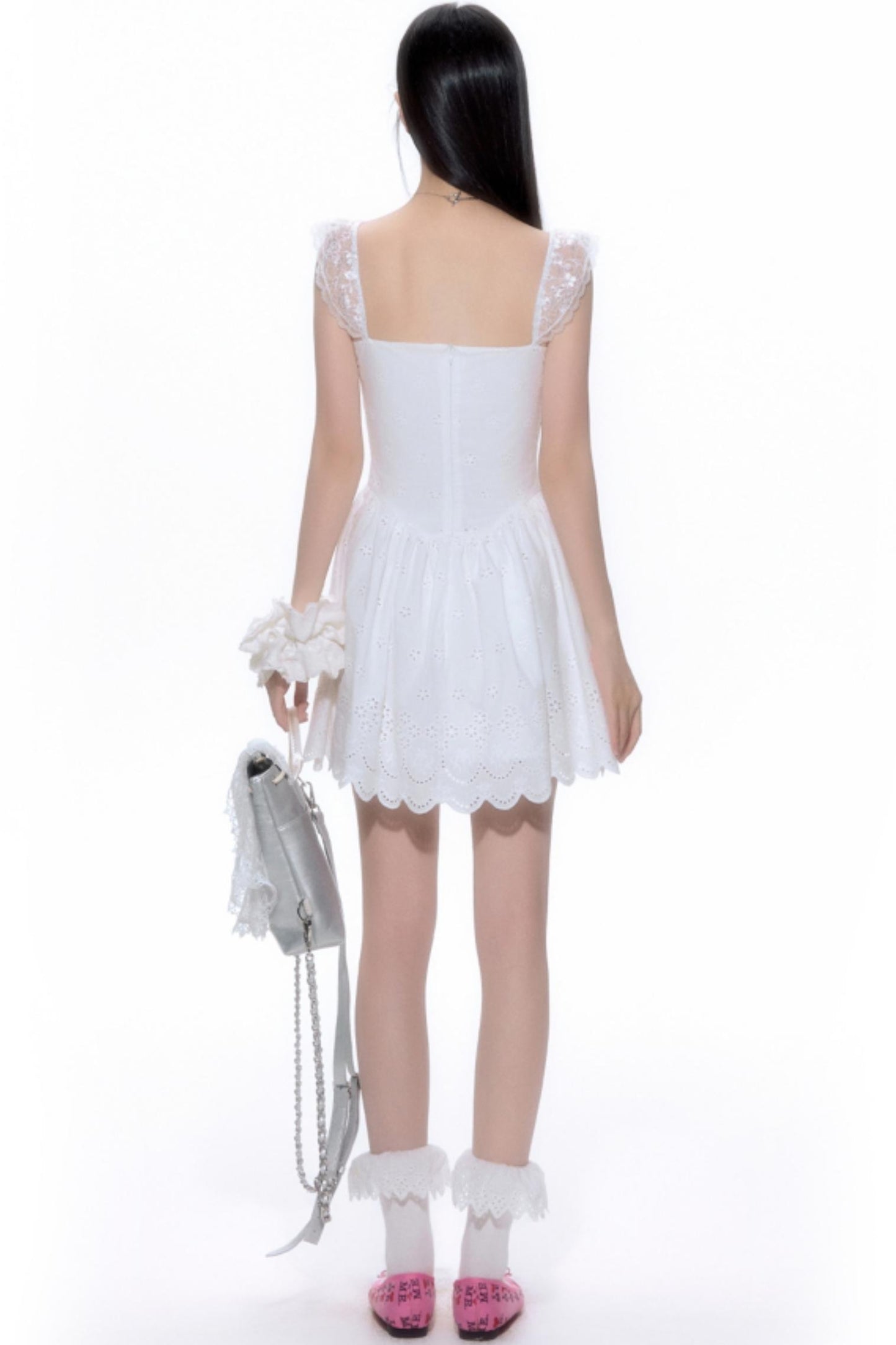 Lace Floral A-Line Dress