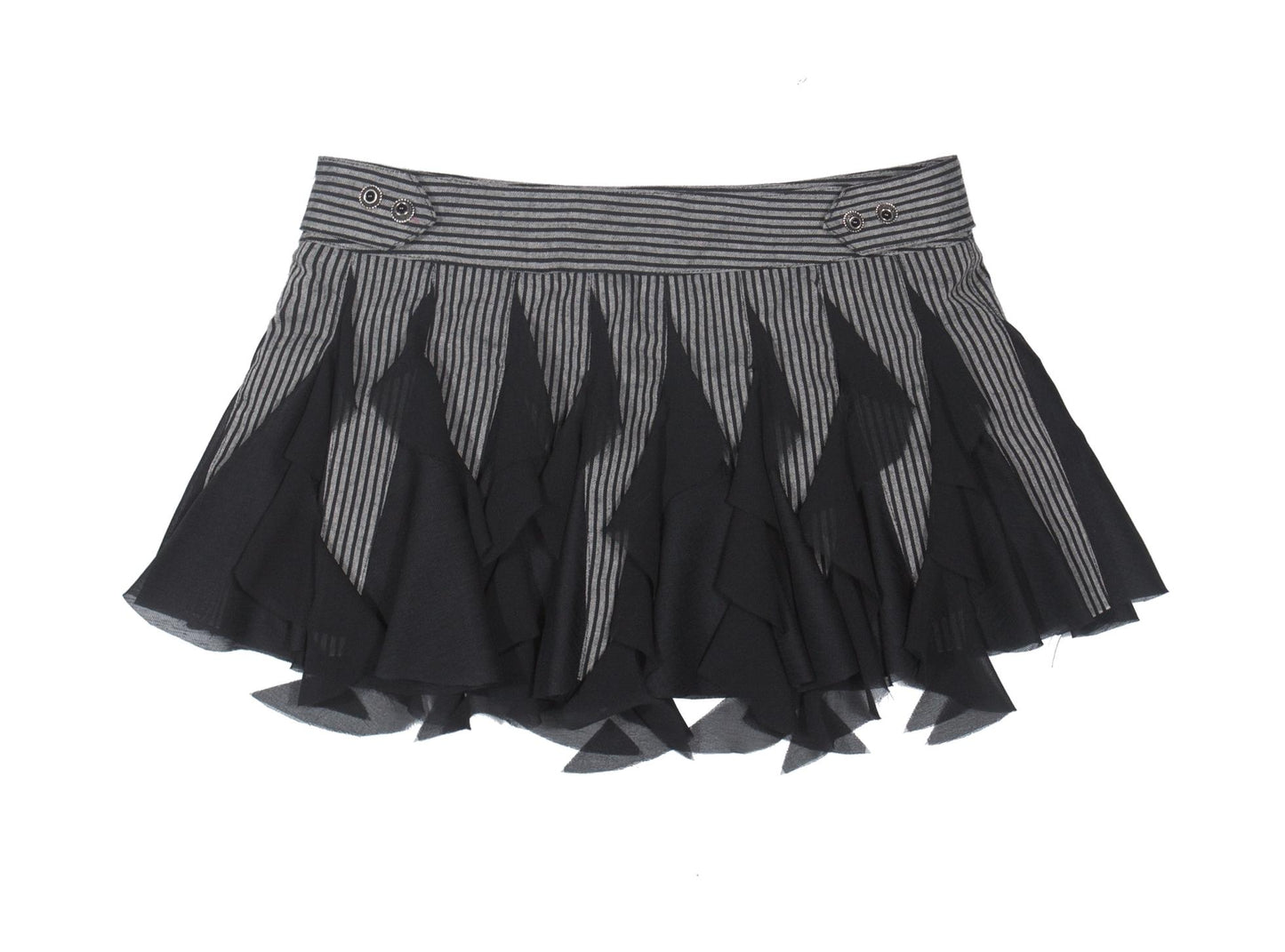 Polygonal Striped Bustier Skirt