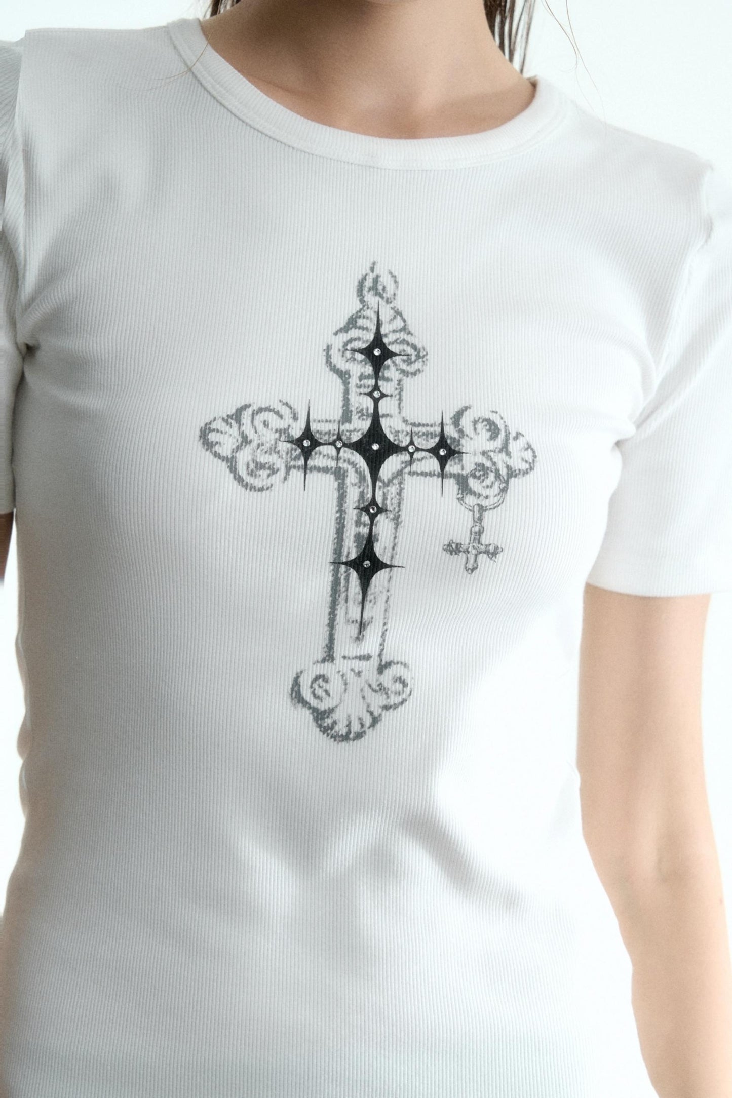 Cross Print Tee