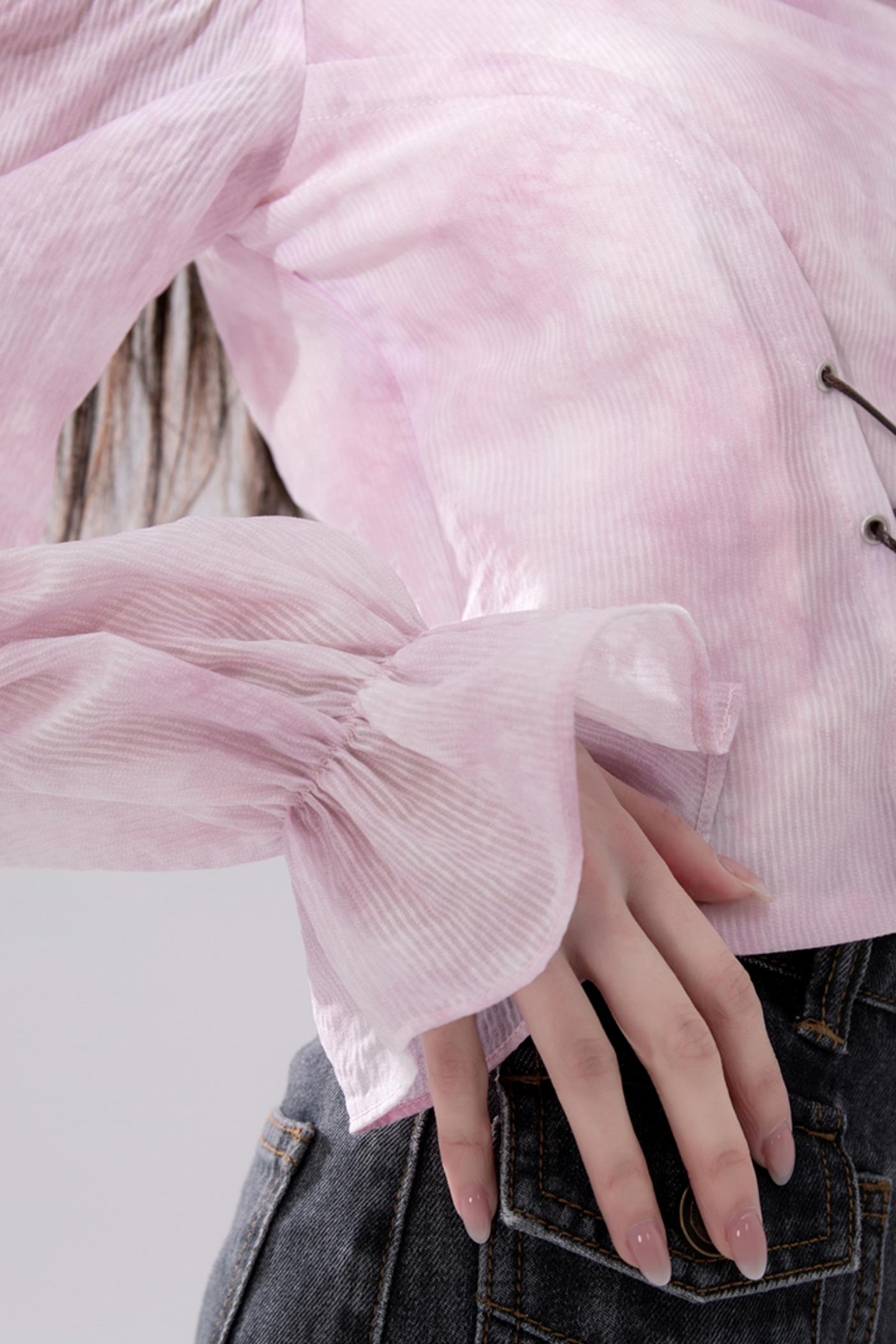 Peach Blossom One-Shoulder Top