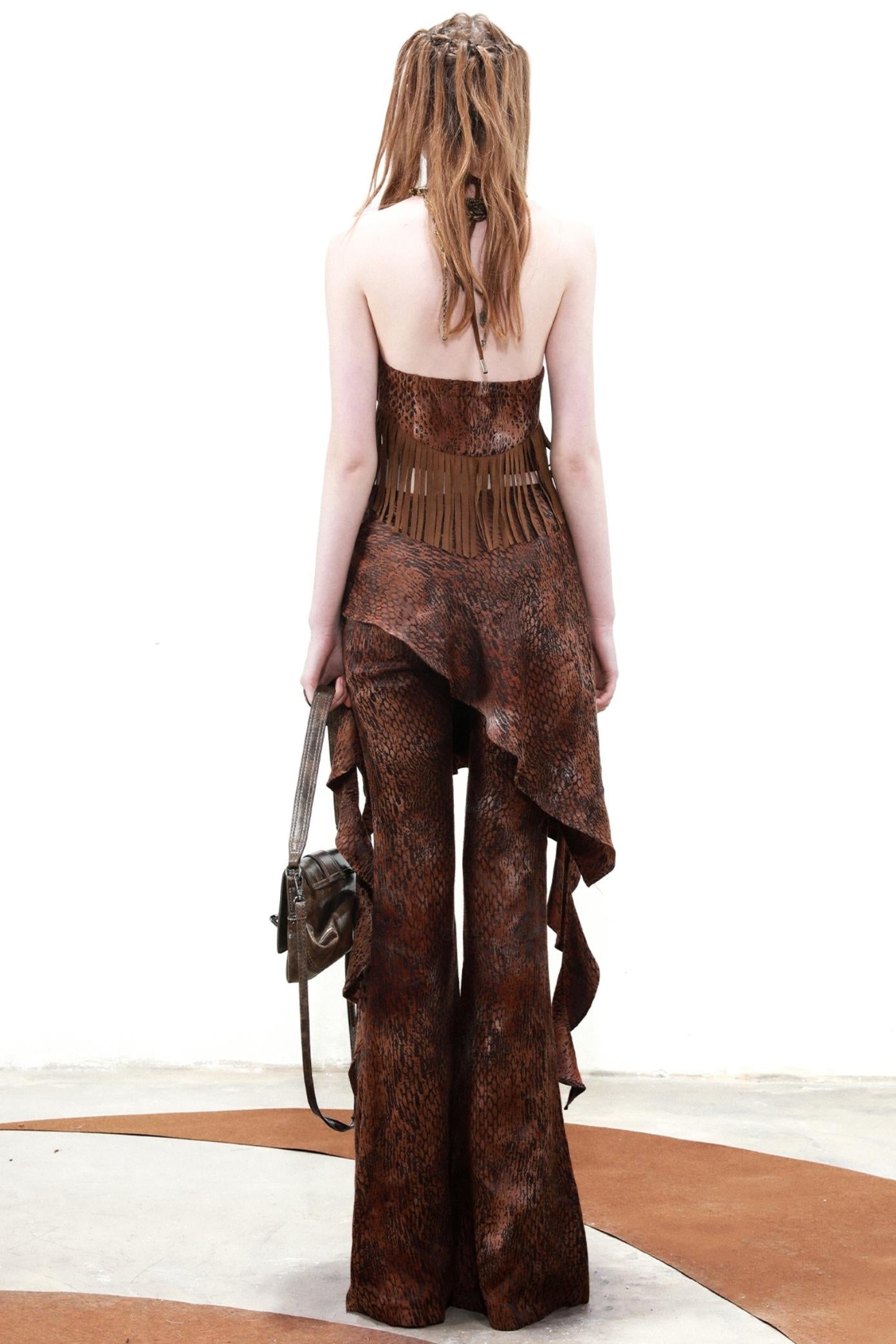 Snake Tassel Splice Camisole Top