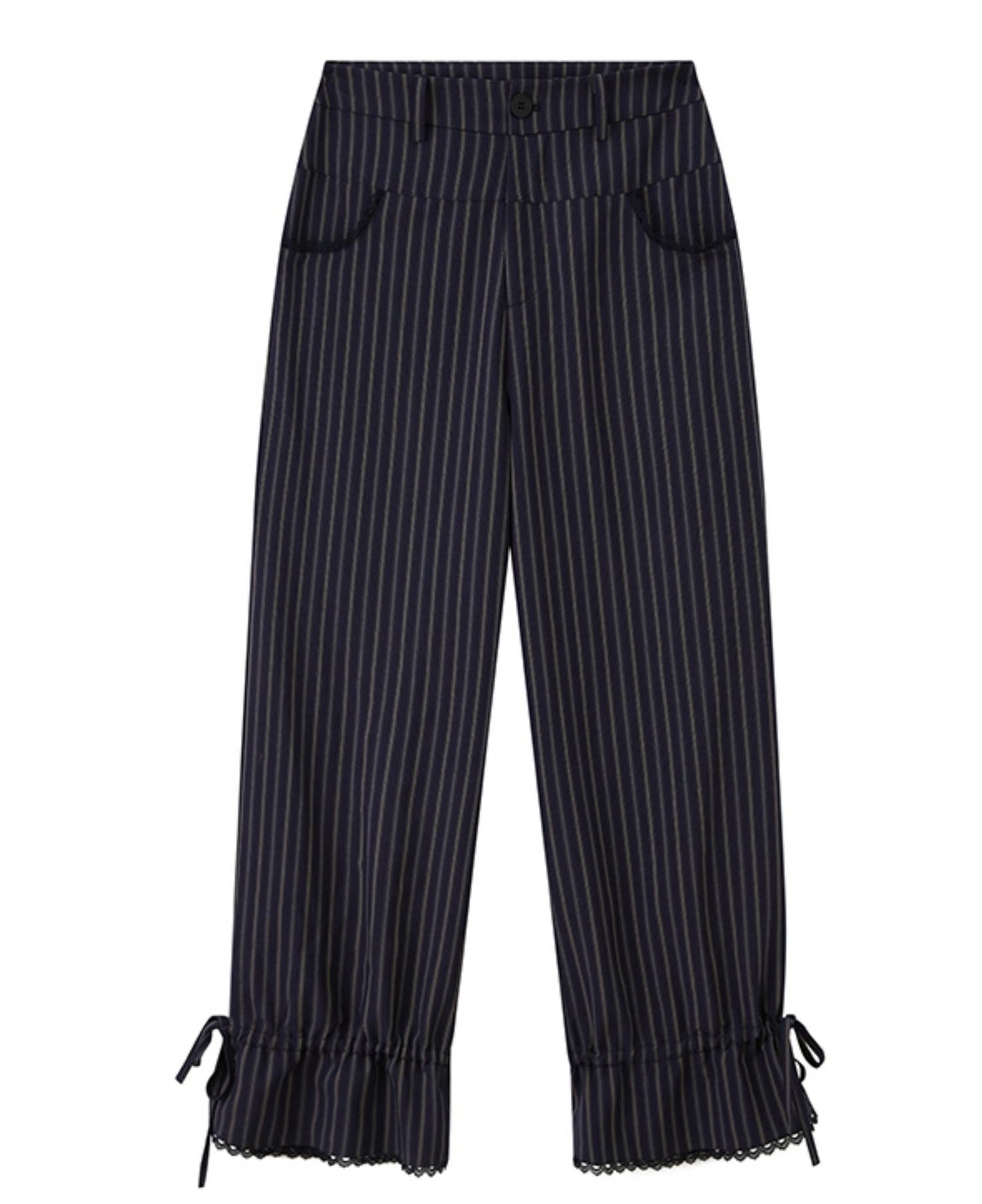 Layered Lace Casual Suit Pants