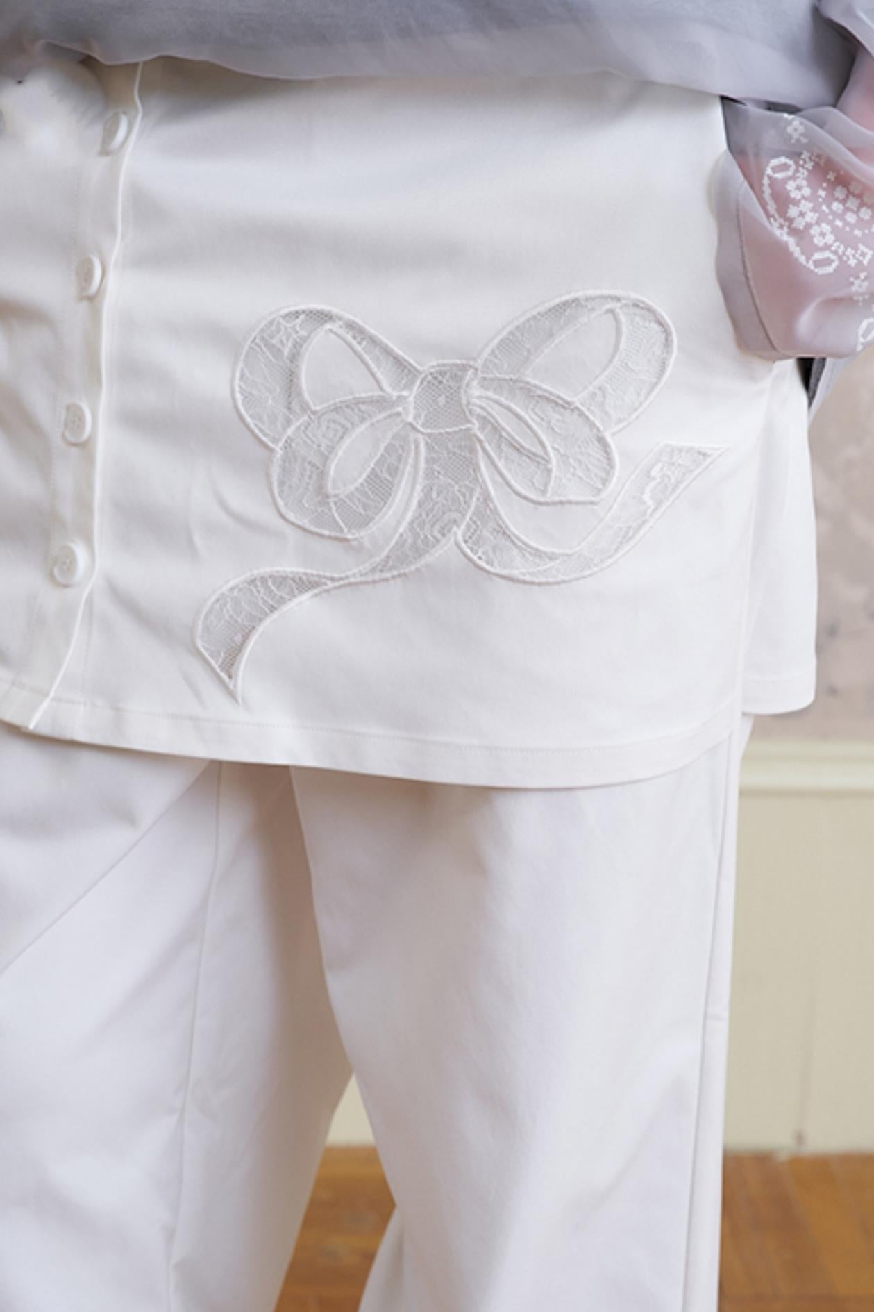 Summer Lace Skirt-Pants Set