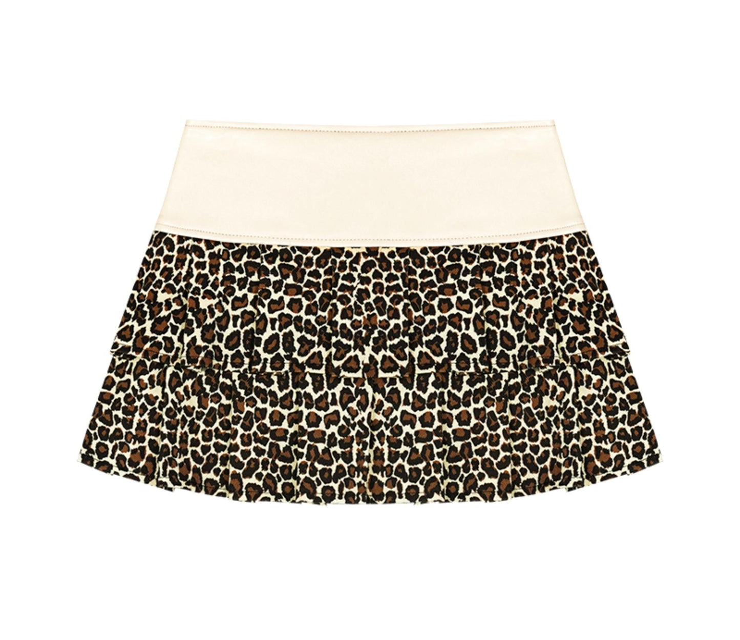 Original Light Layered Leopard Print Skirt Set-Up