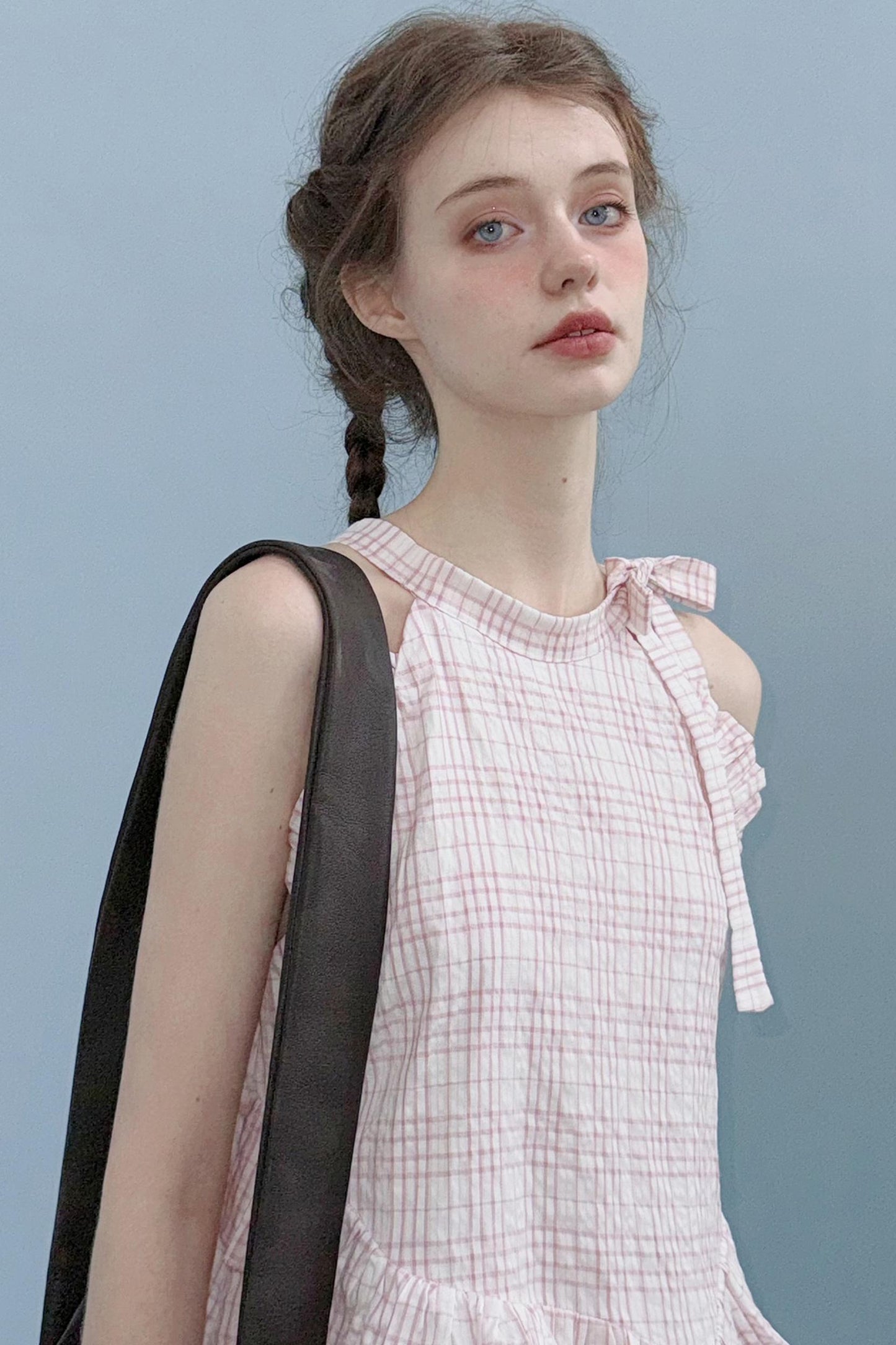 Sleeveless Check Dress