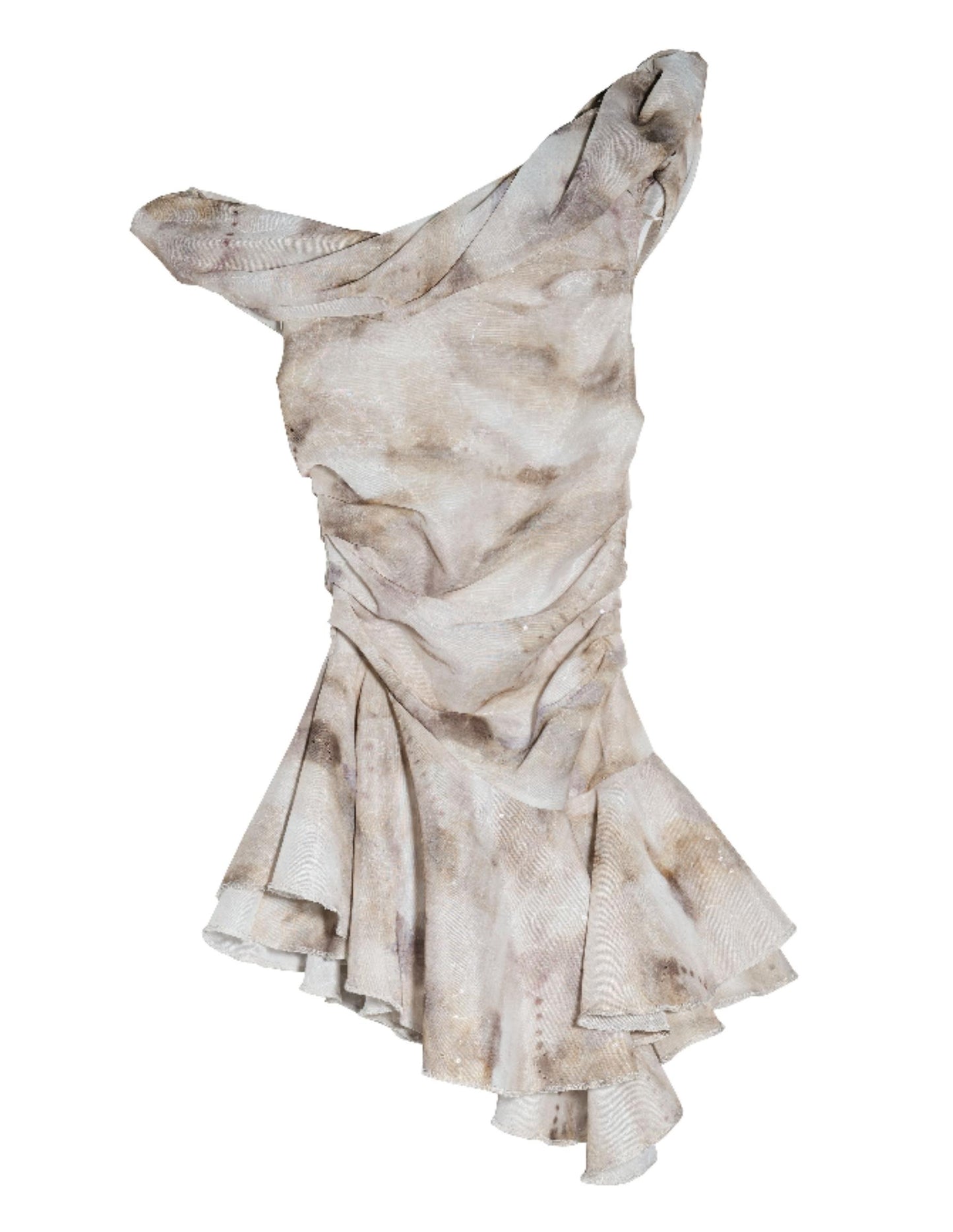 Vintage Pleated Ruffle Top