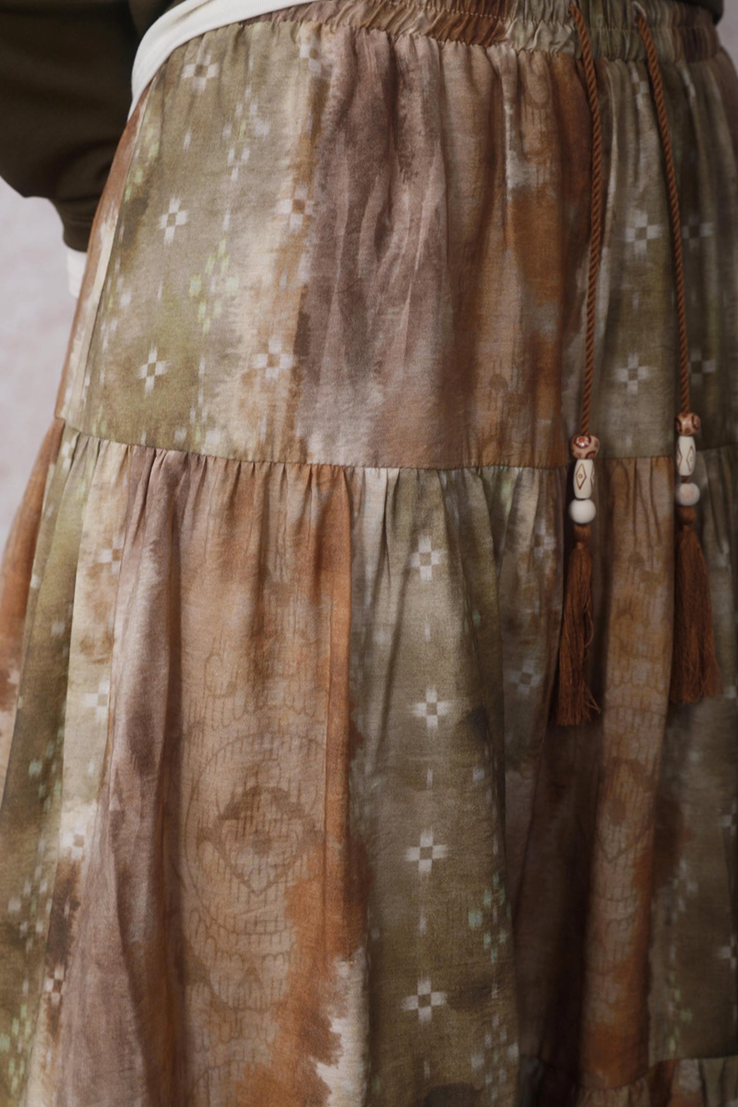 Autumn Amber Brown Blended Skirt