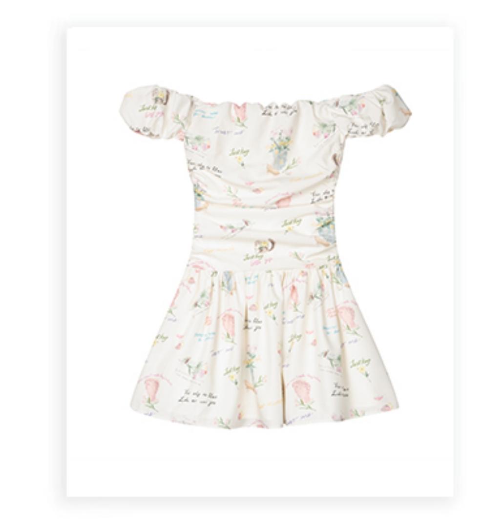 Pastel Lotus Neck-Tie Oriental Dress