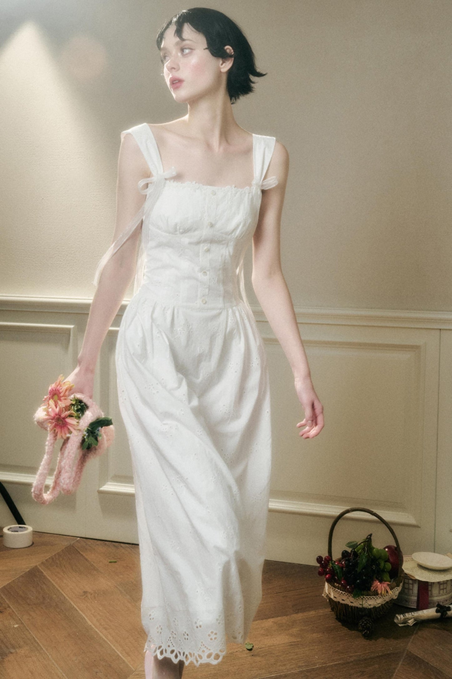 Slim Cotton Camisole Dress