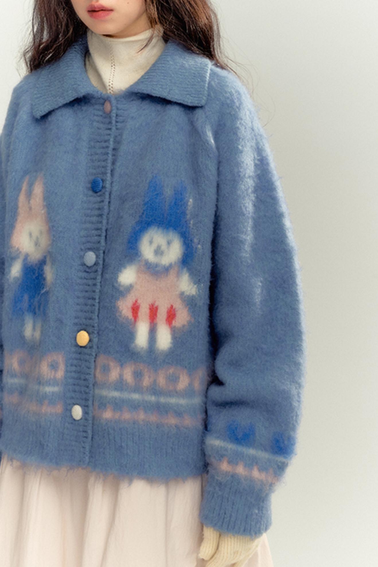 바니 벅클 니트 카디건