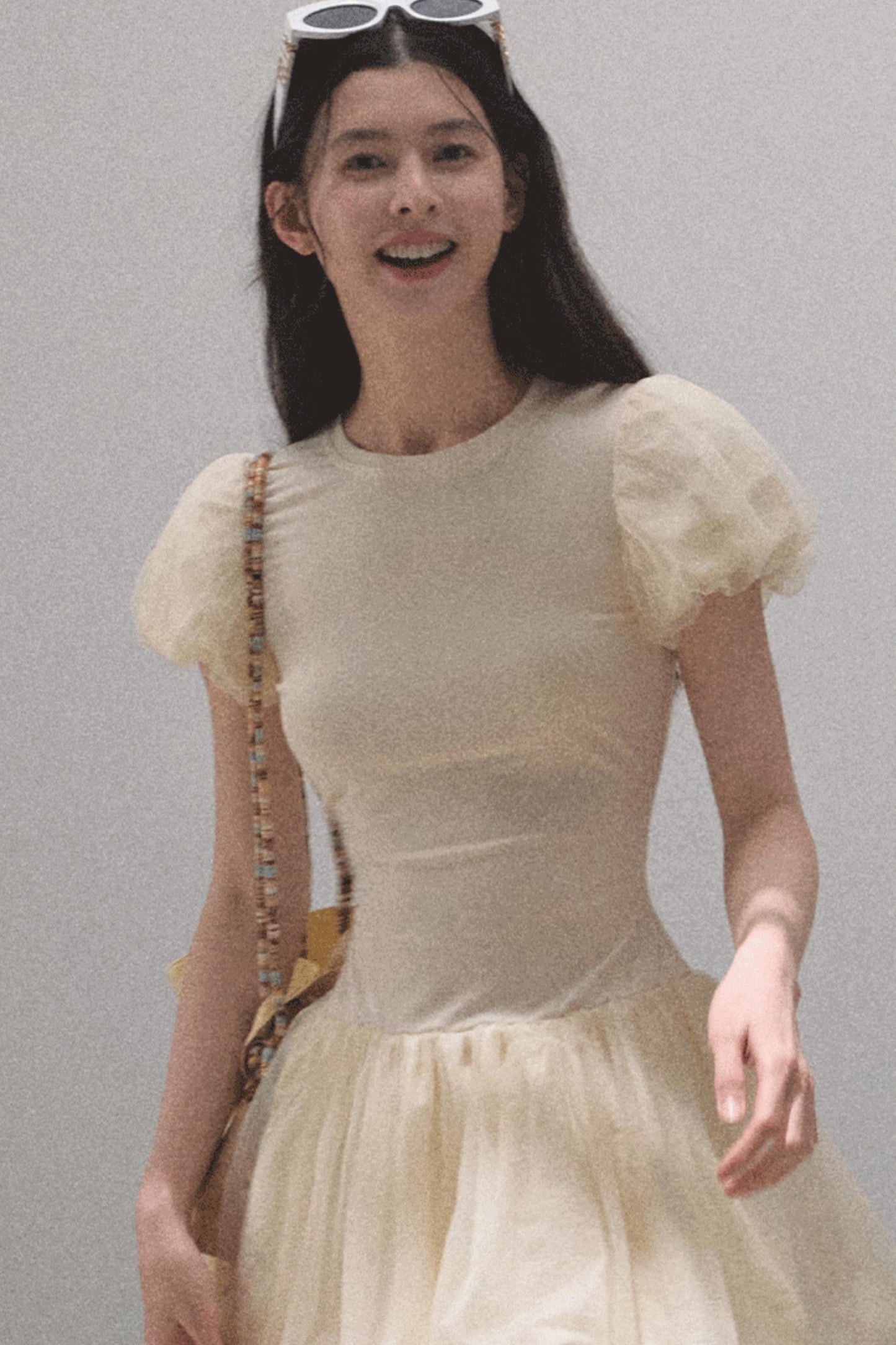 Sun-Kissed Bubble Yarn Dress