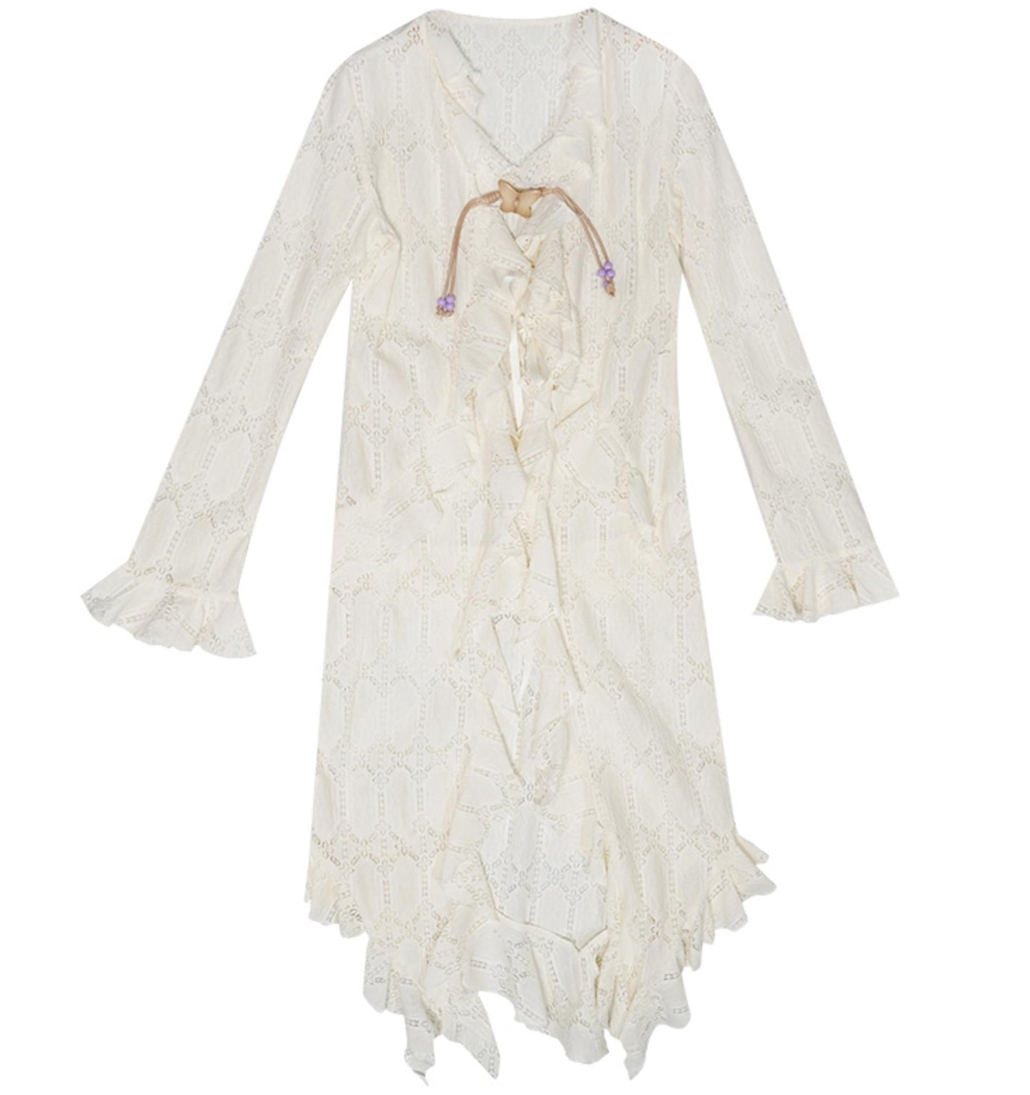 Irregular Lace Maxi Dress