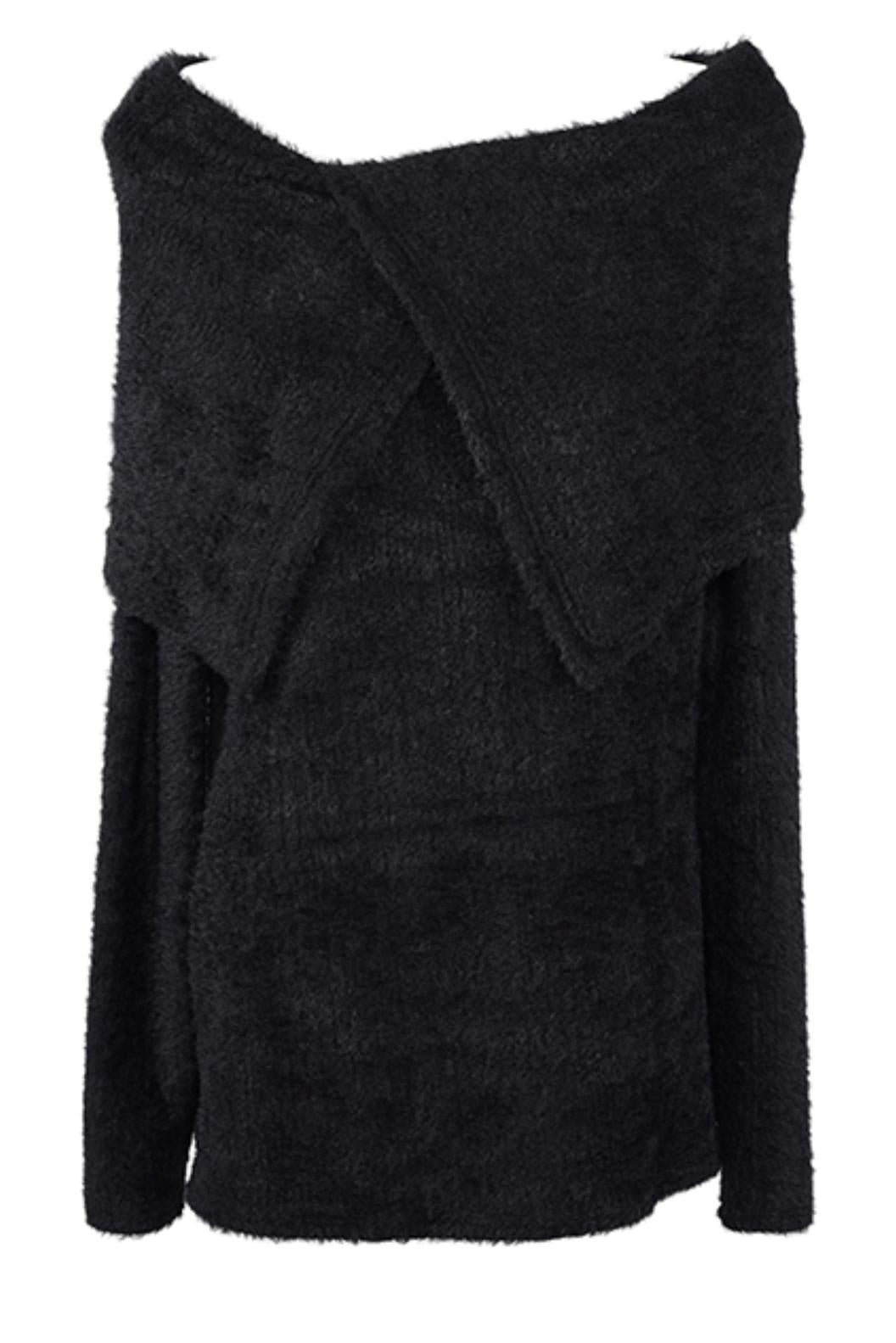 Mohair Reversdicker langer Pullover