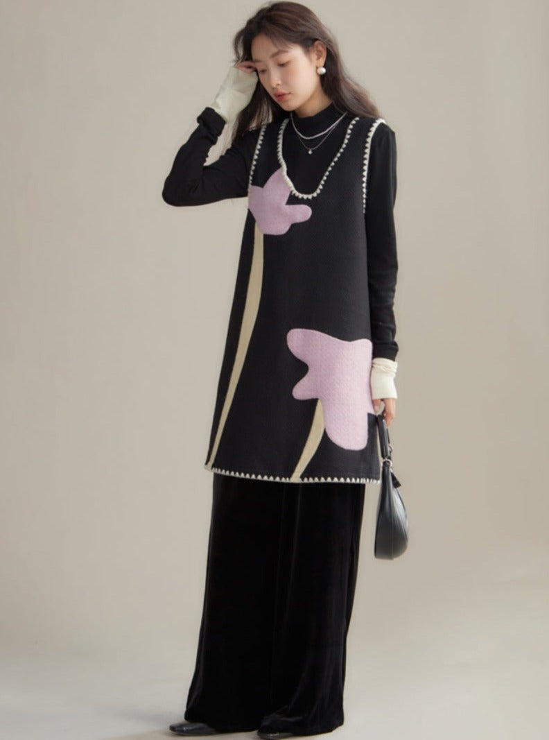 Kontrastierte, gepanelte Tweed-Westenoberteile