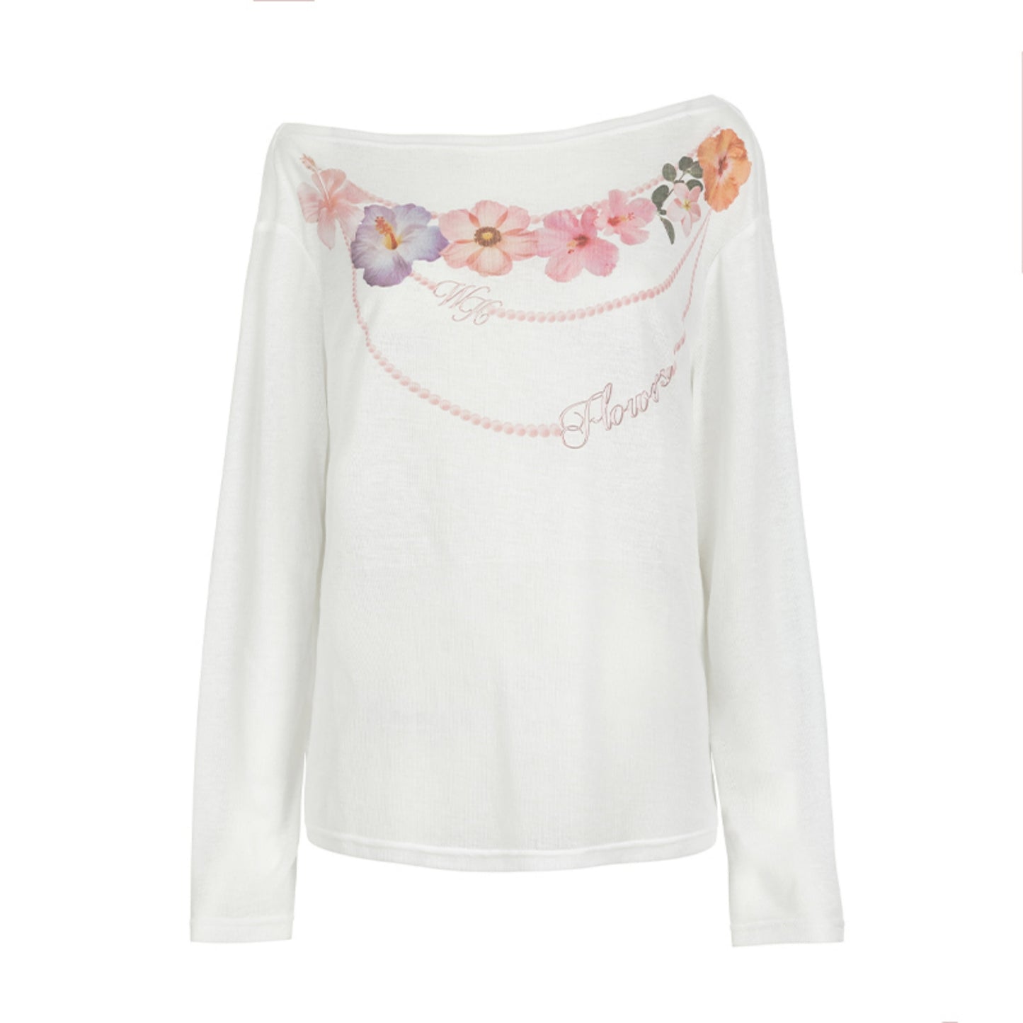 Floral Sheer Asymmetric Tee