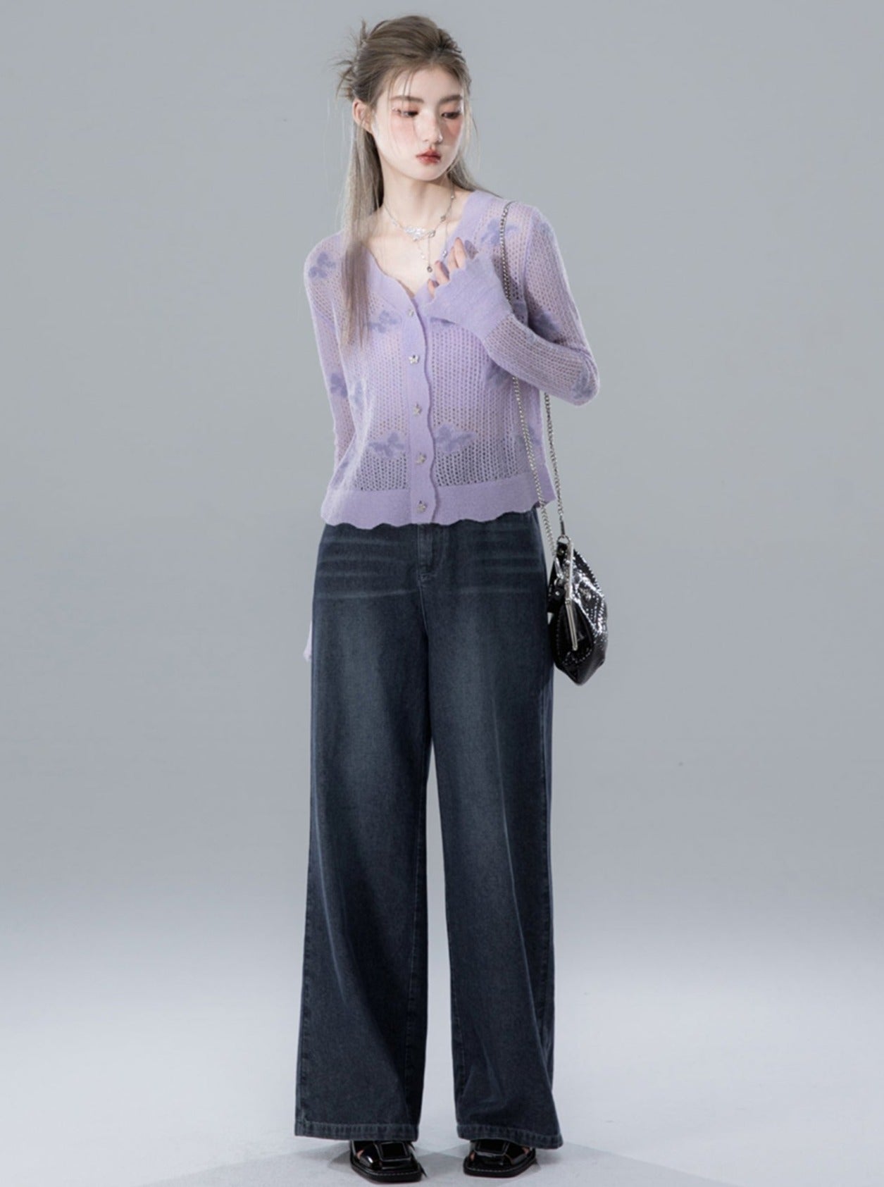 버터플라이 이펙트 모헤어 가디건