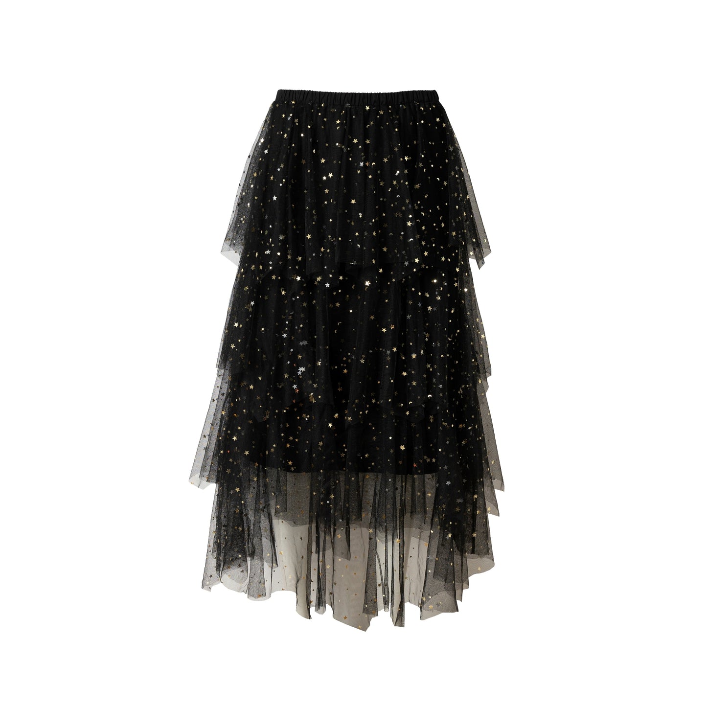 Fairycore Star Tiered Mesh Skirt