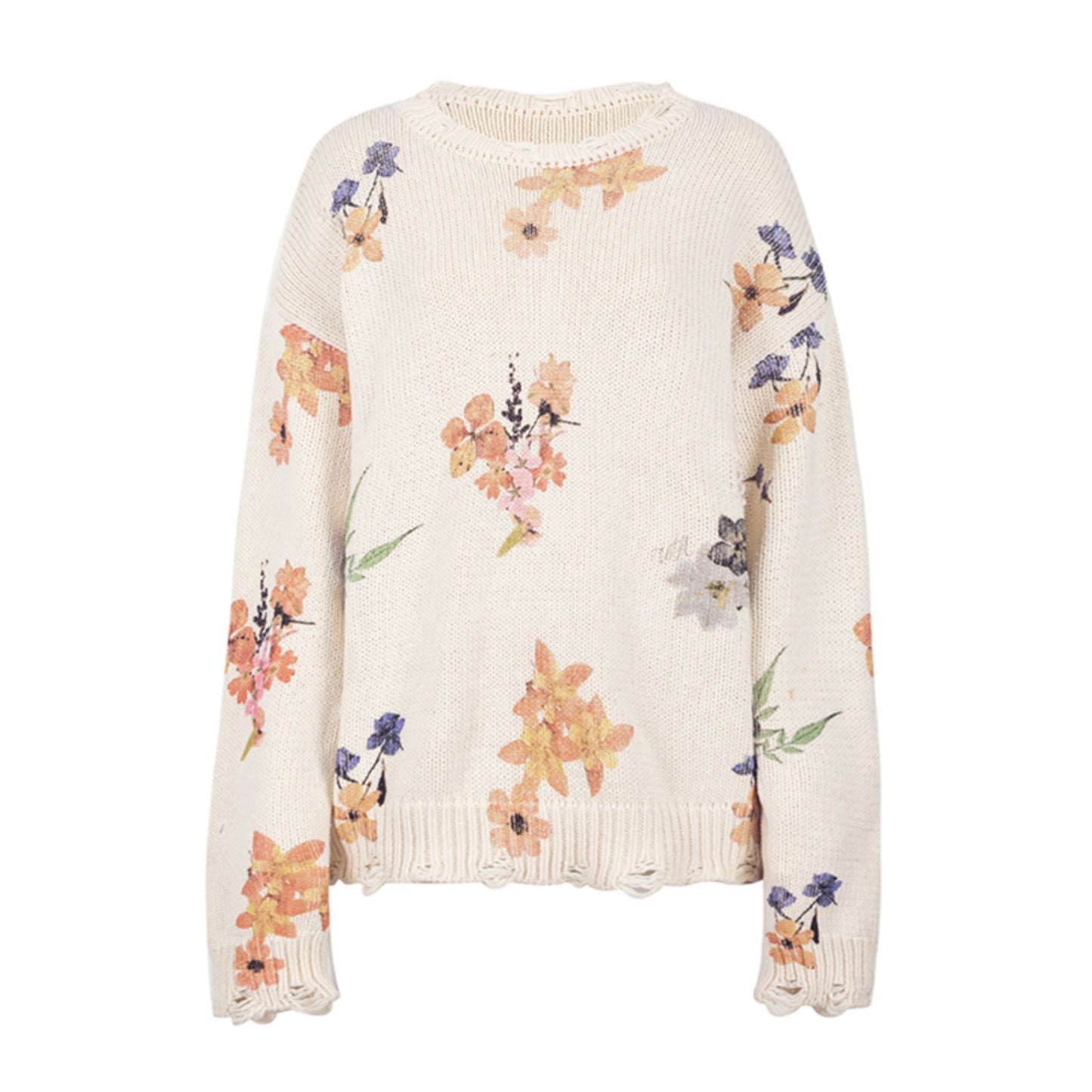 Casual Hole Design Knit Sweater