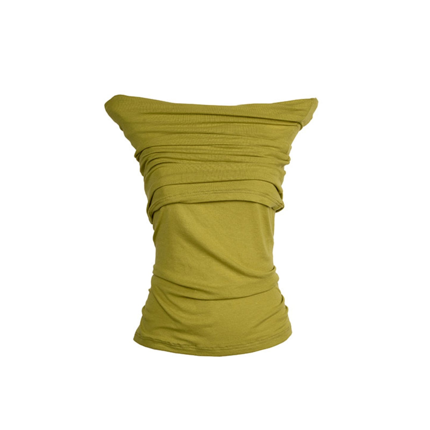 Green One-Shoulder Knit Top