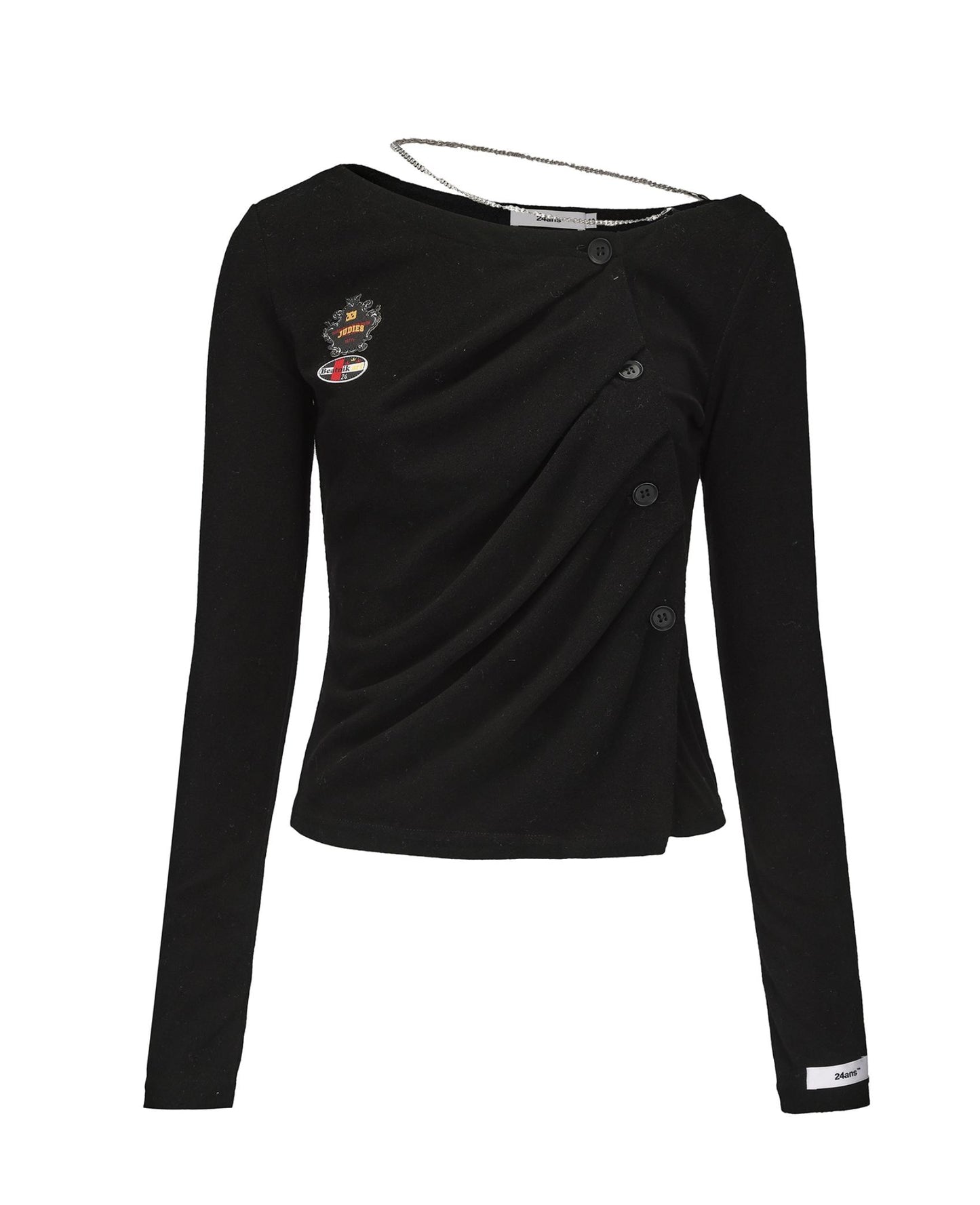 Langärmliges, gefaltetes Oberteil