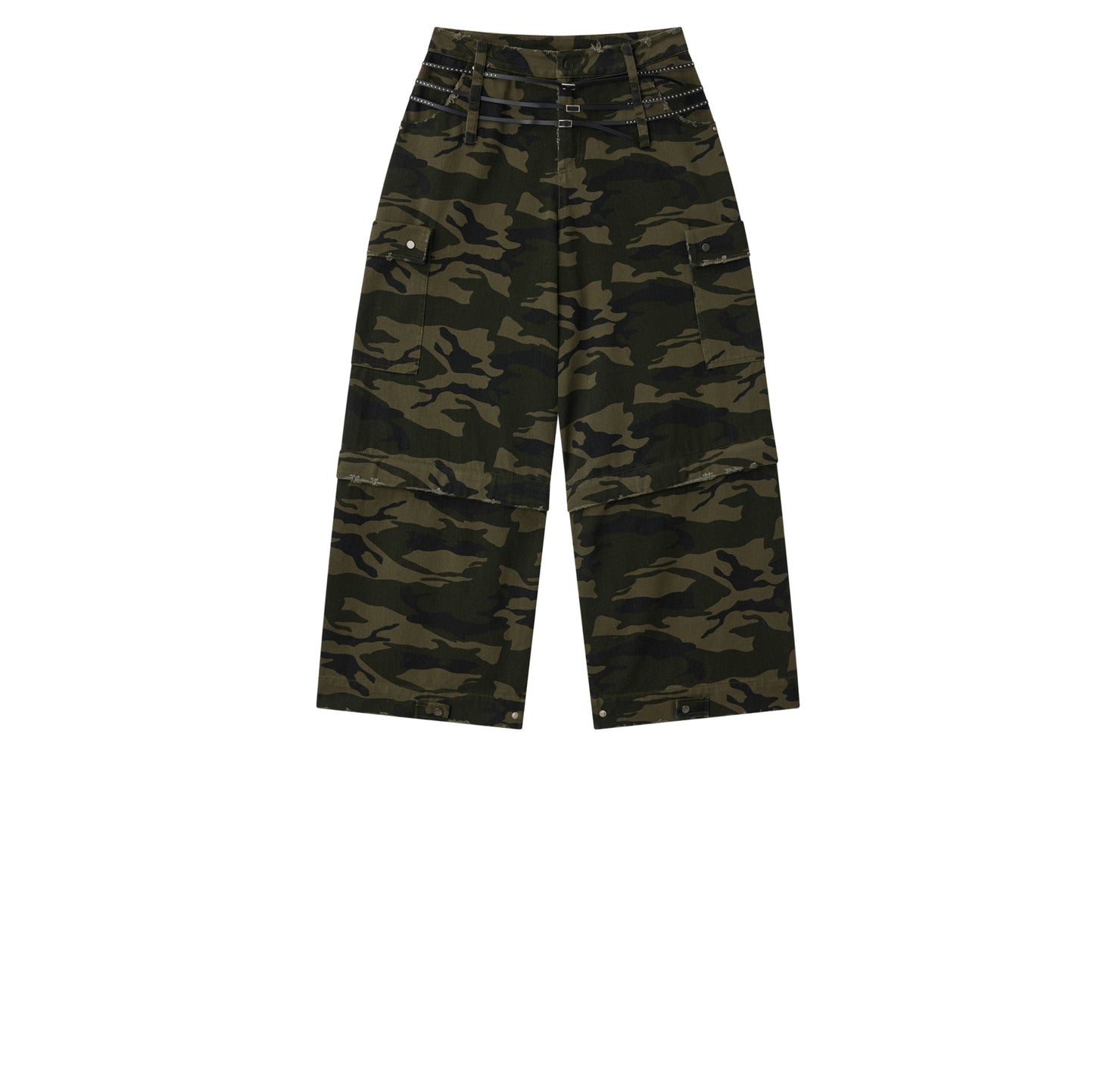Relaxed Camouflage Drawstring Pants