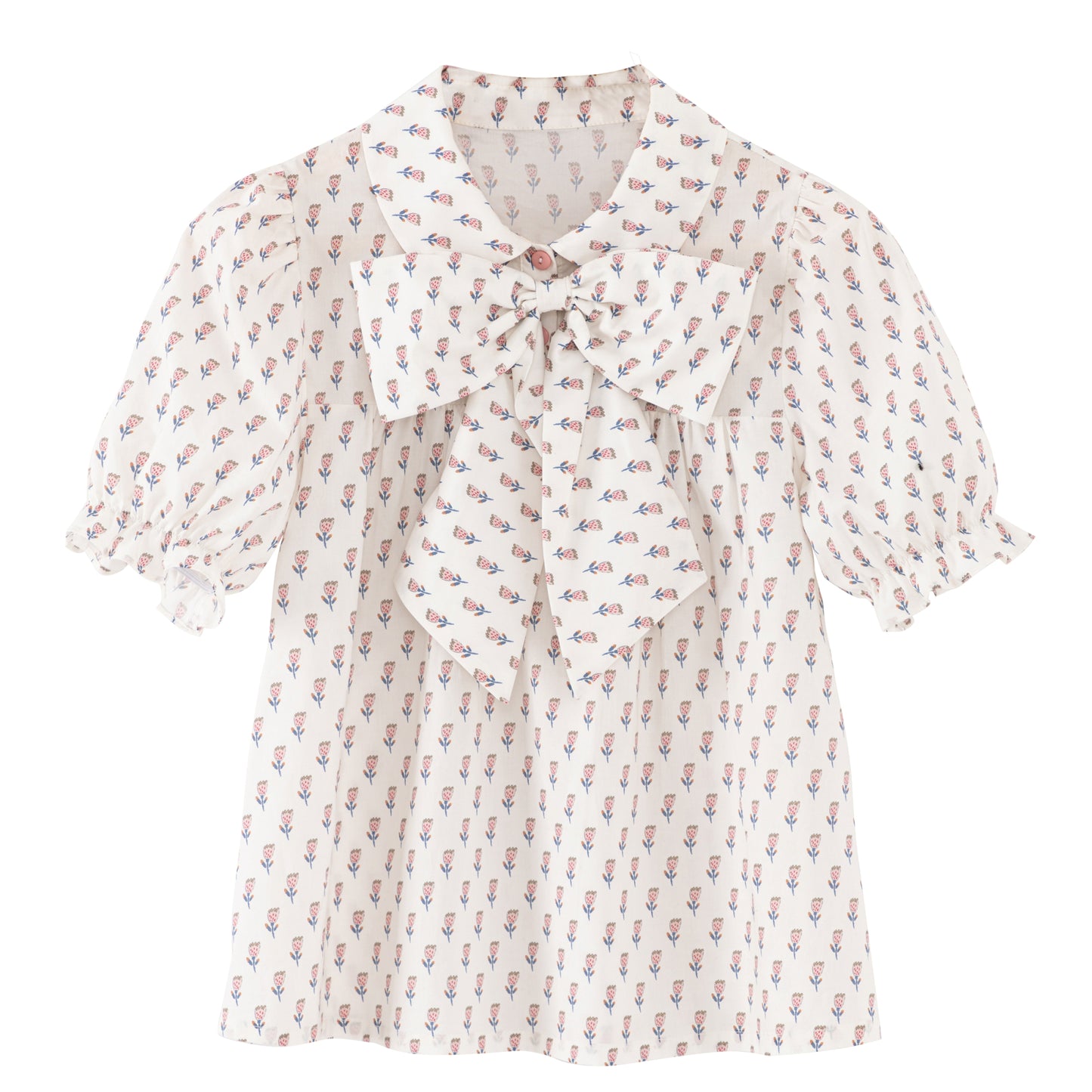 Vintage Floral Doll Collar Shirt