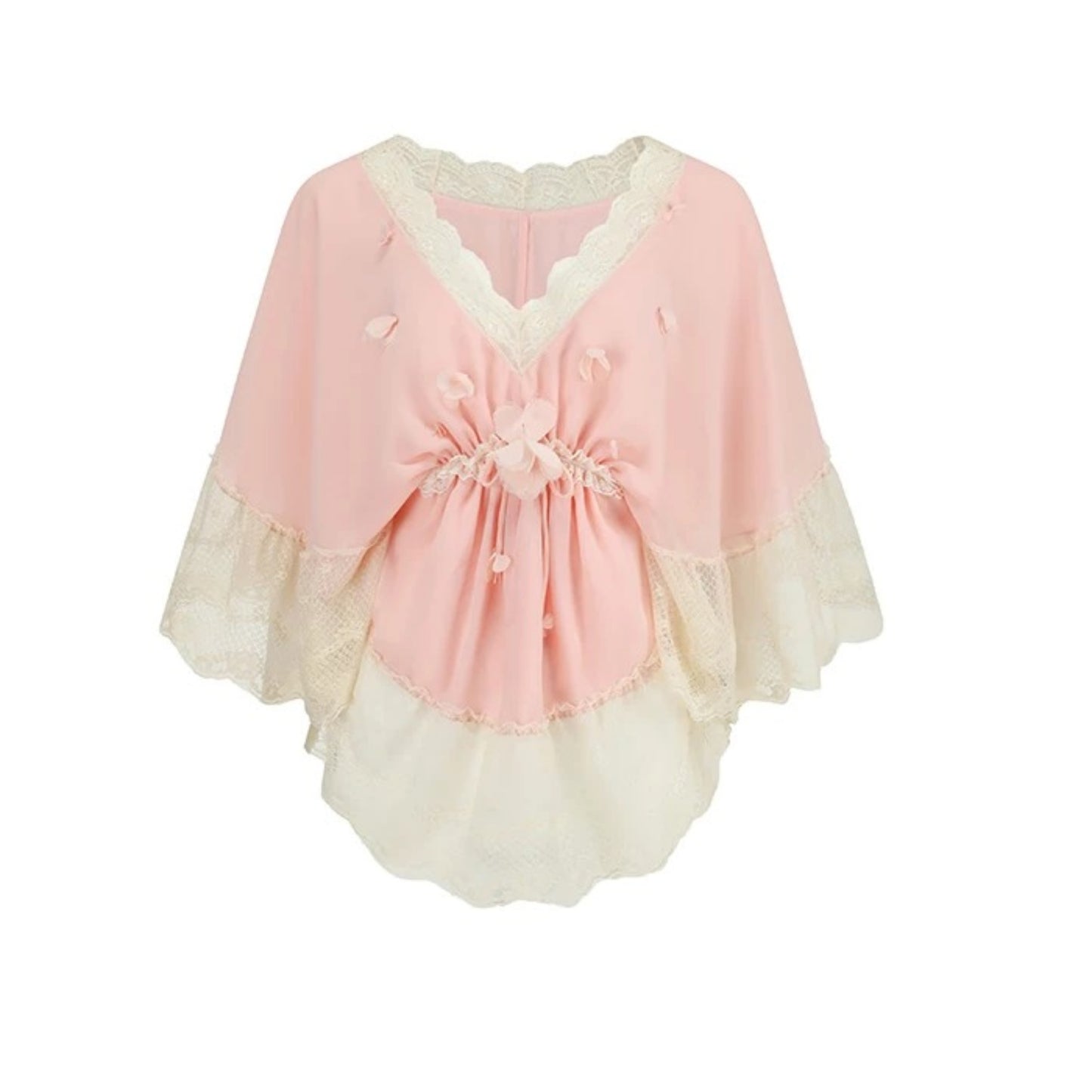 French V-Neck Lace Top