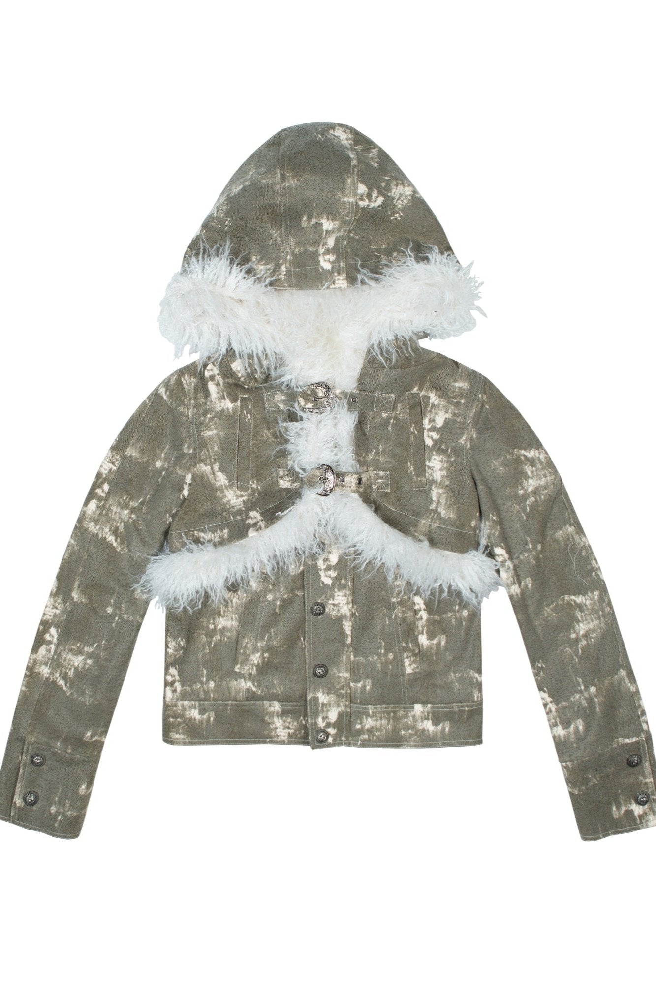 펑크 록 플러시 스트레이트 재킷