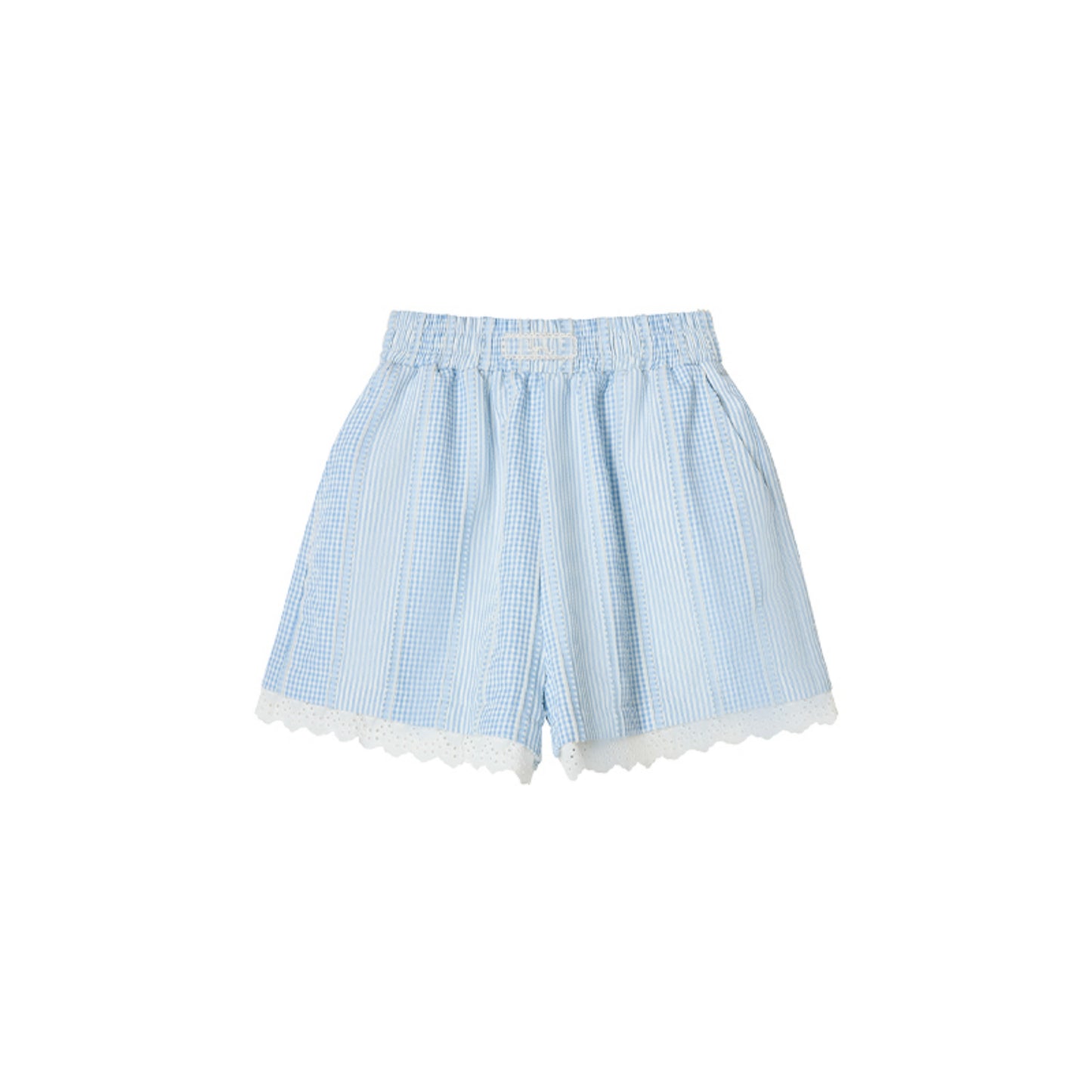 Blue Striped Lace Hoodie Set-Up