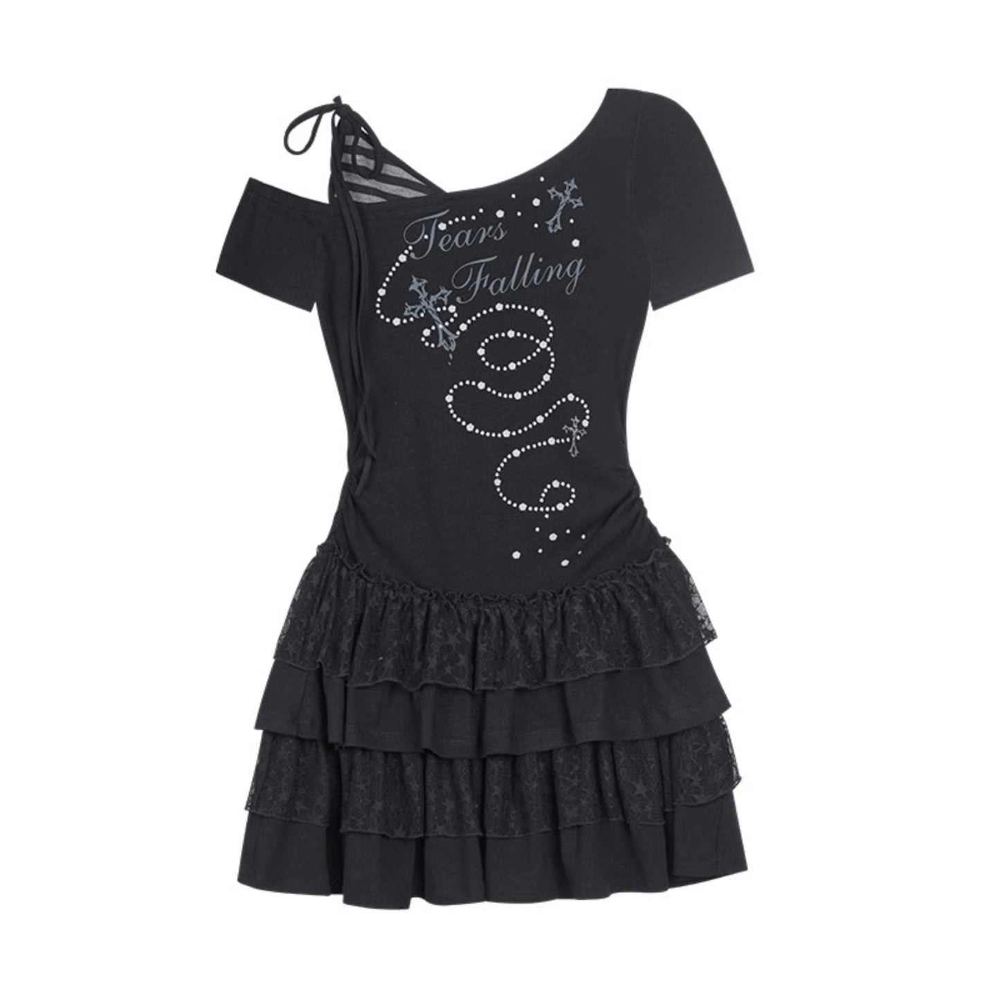 Patchwork Slash Dress