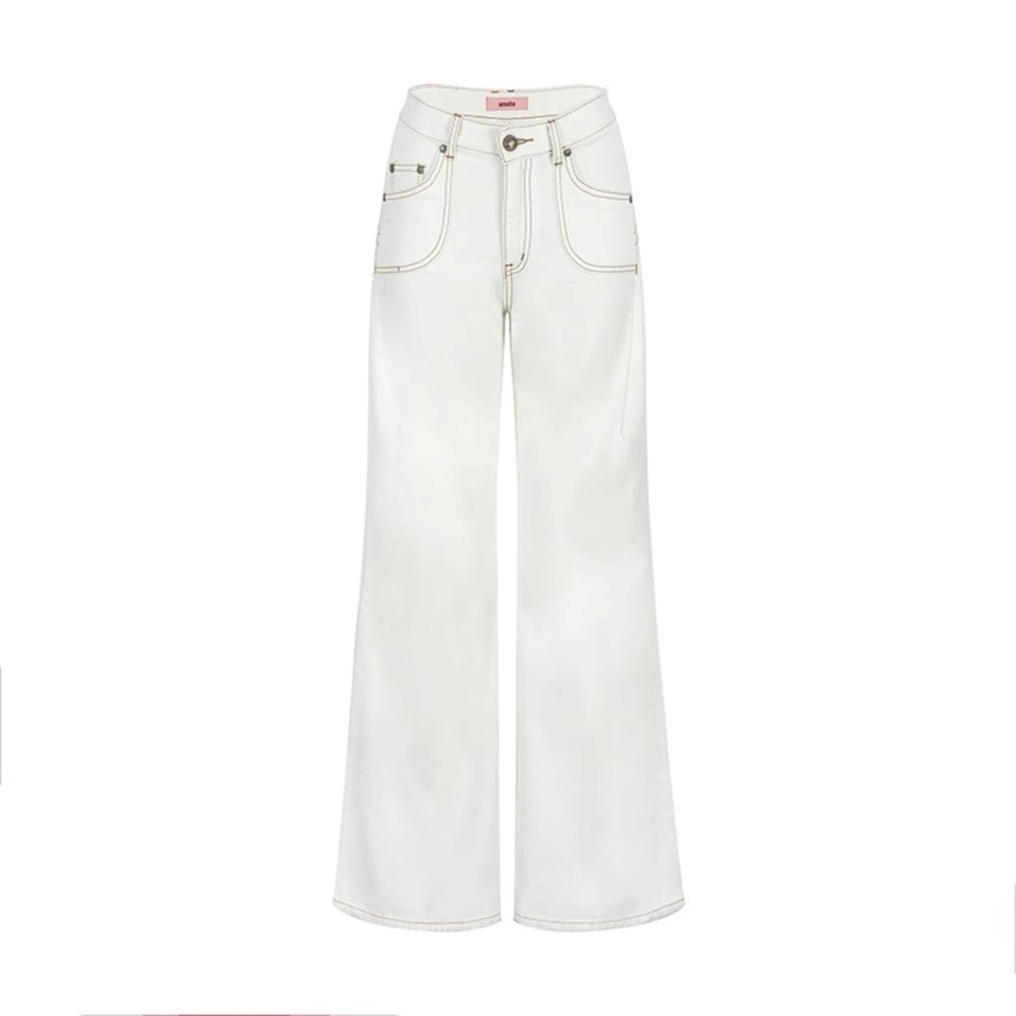 Wide-Leg Denim Pants