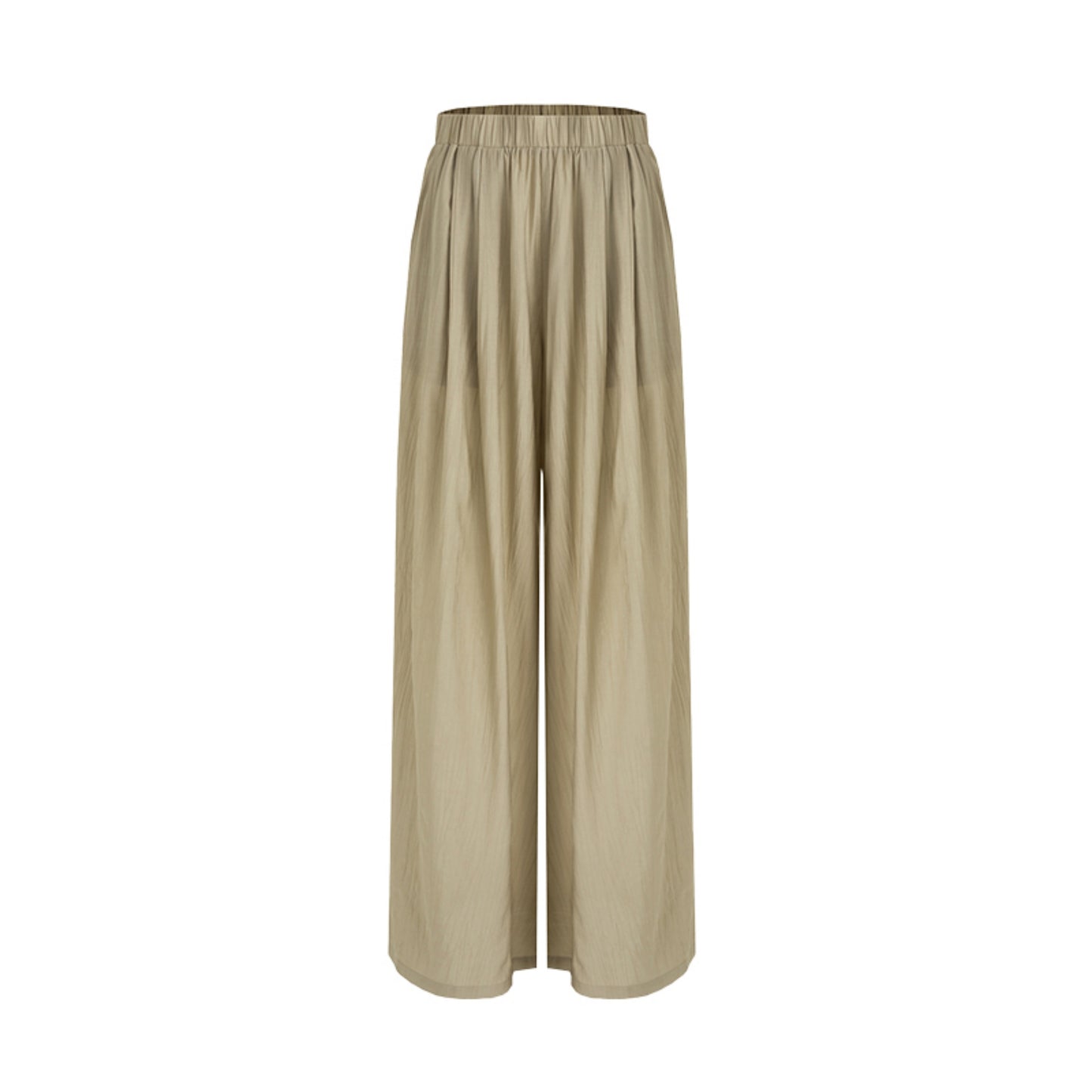 Flowing Pleated Wide-Leg Trousers