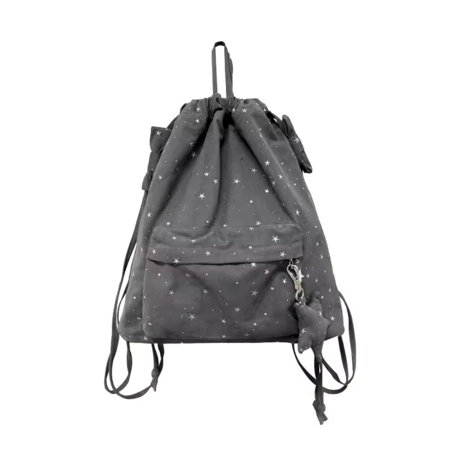 Silver Stars Drawstring Backpack