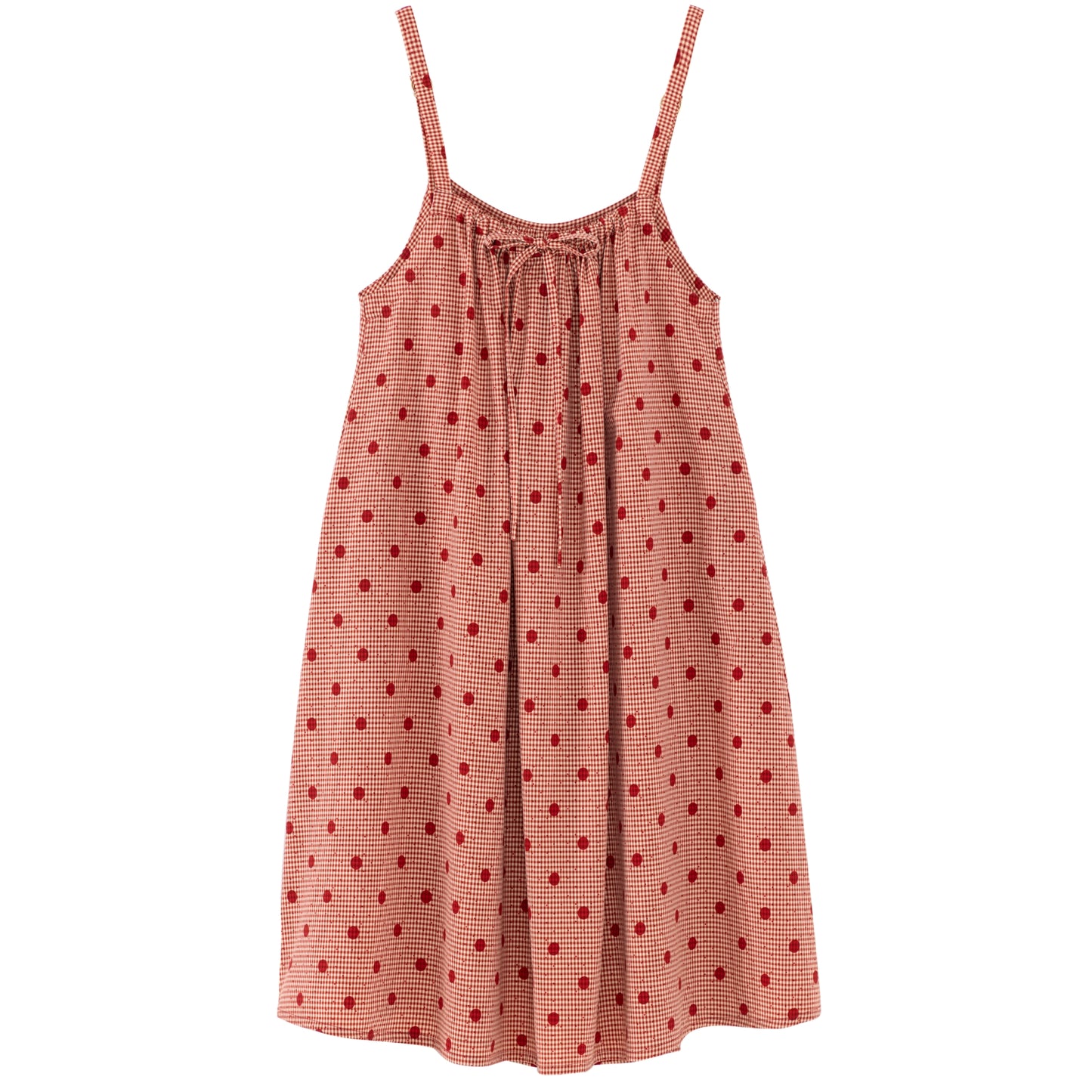 Summer Red Check Dress