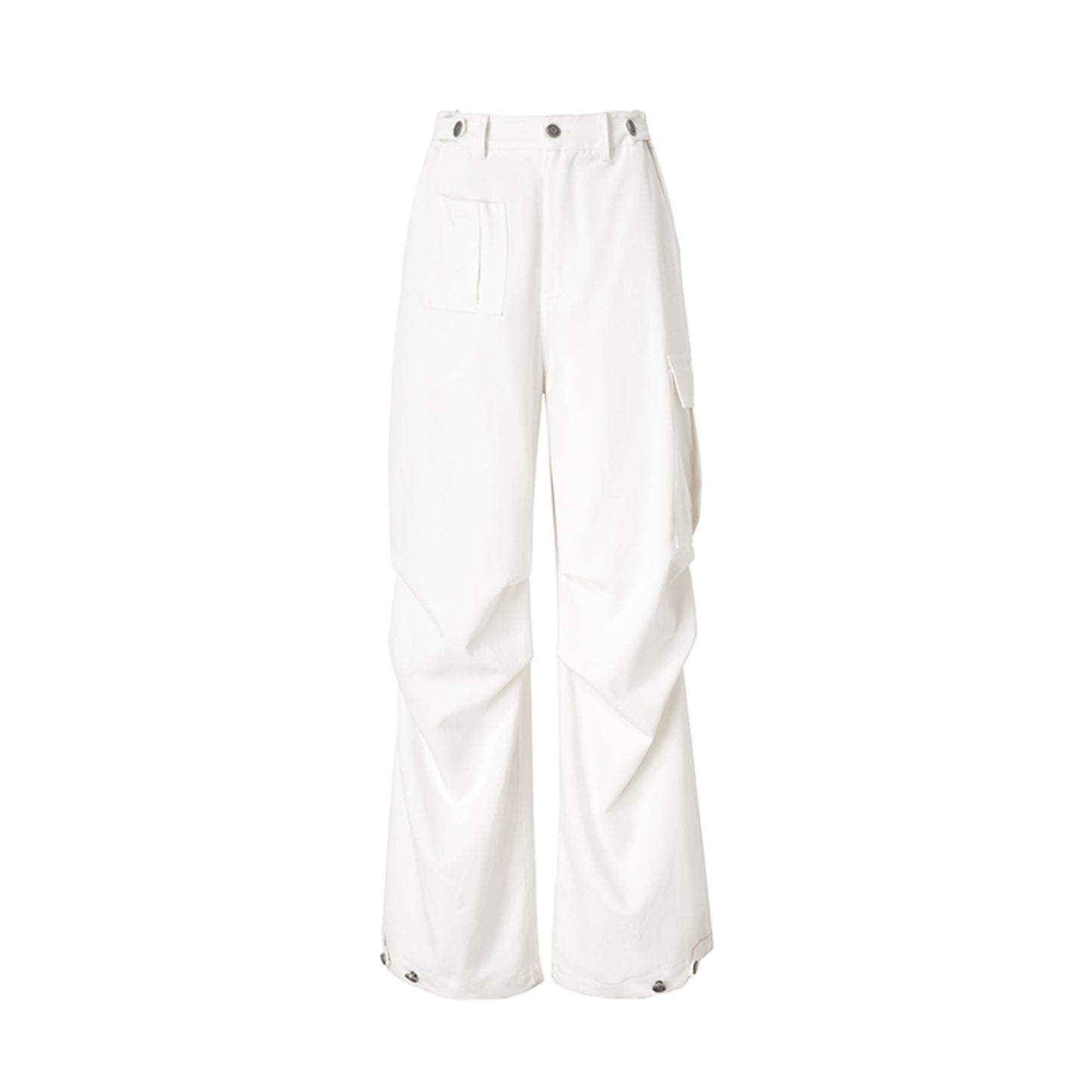 Three-Dimensional Wide-Leg Work Pants