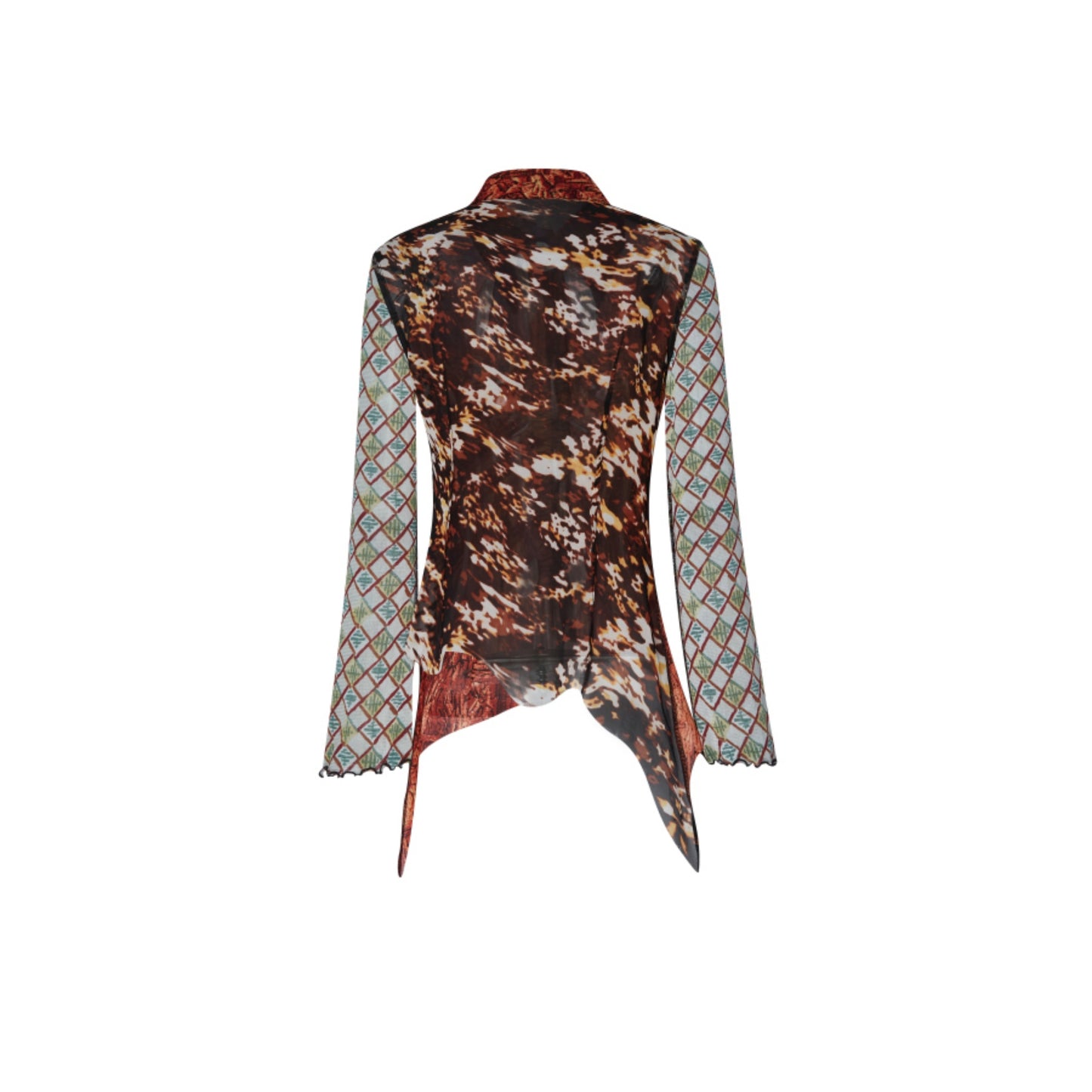 Elegant Patchwork Flare Top