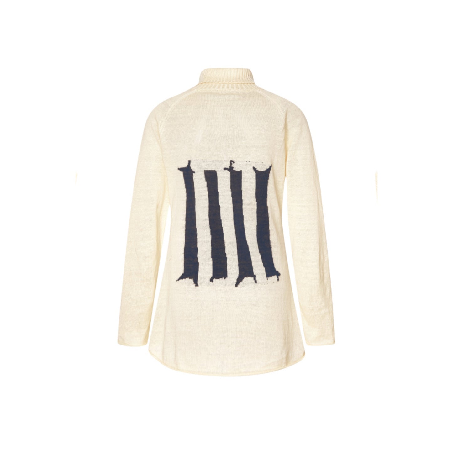 Asymmetry Hem Turtleneck Knit Top