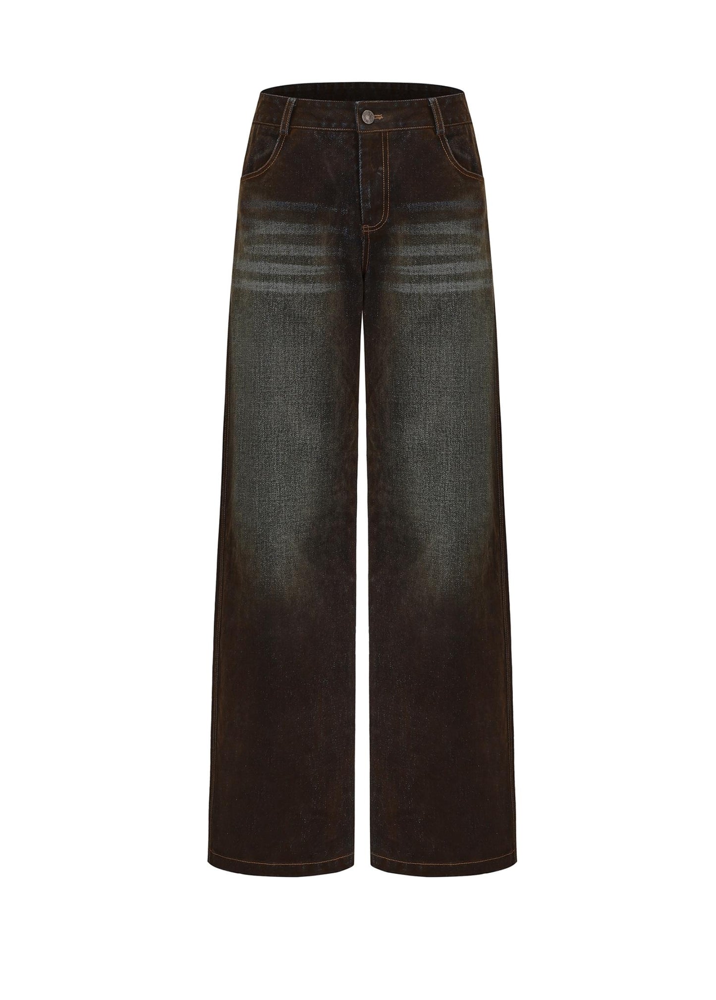 코튼 플록 디스트레스 스키니 진