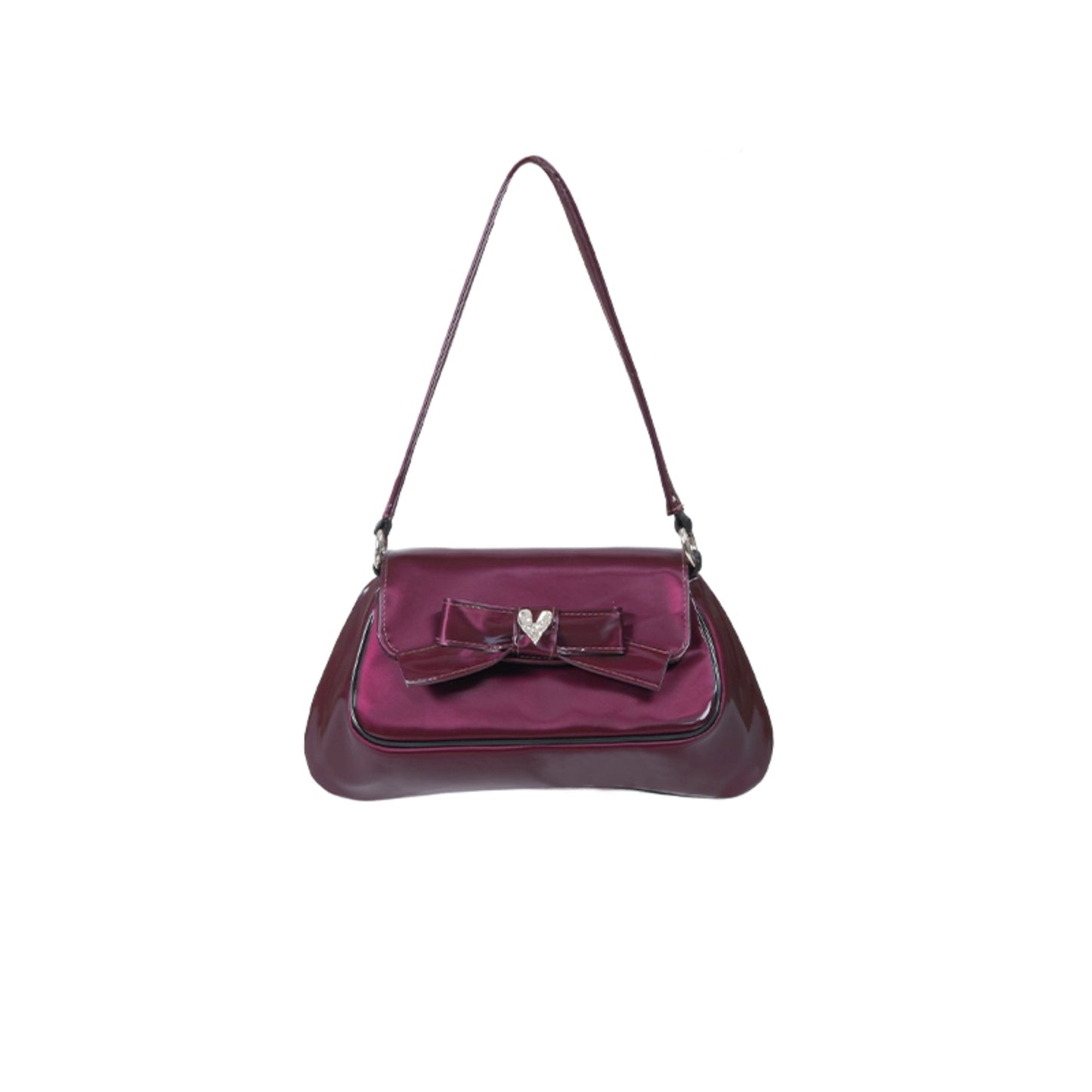 Vintage Glossy Crossbody Bag