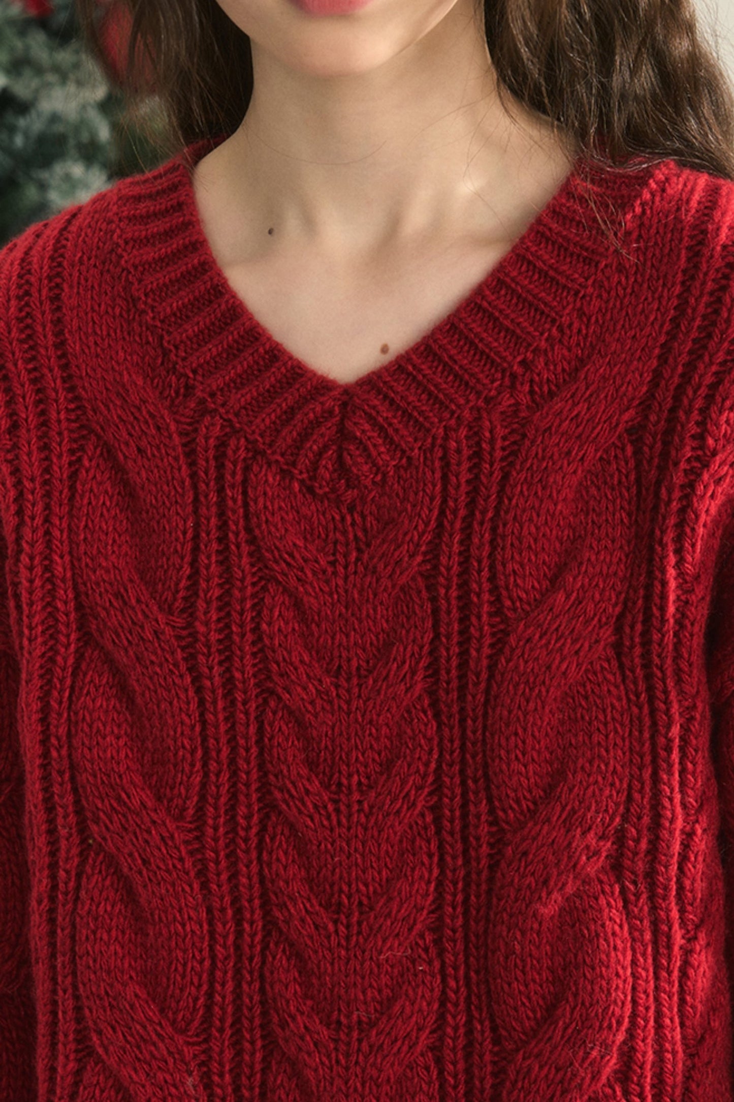 Abnehmbare Kapuze Wollpullover