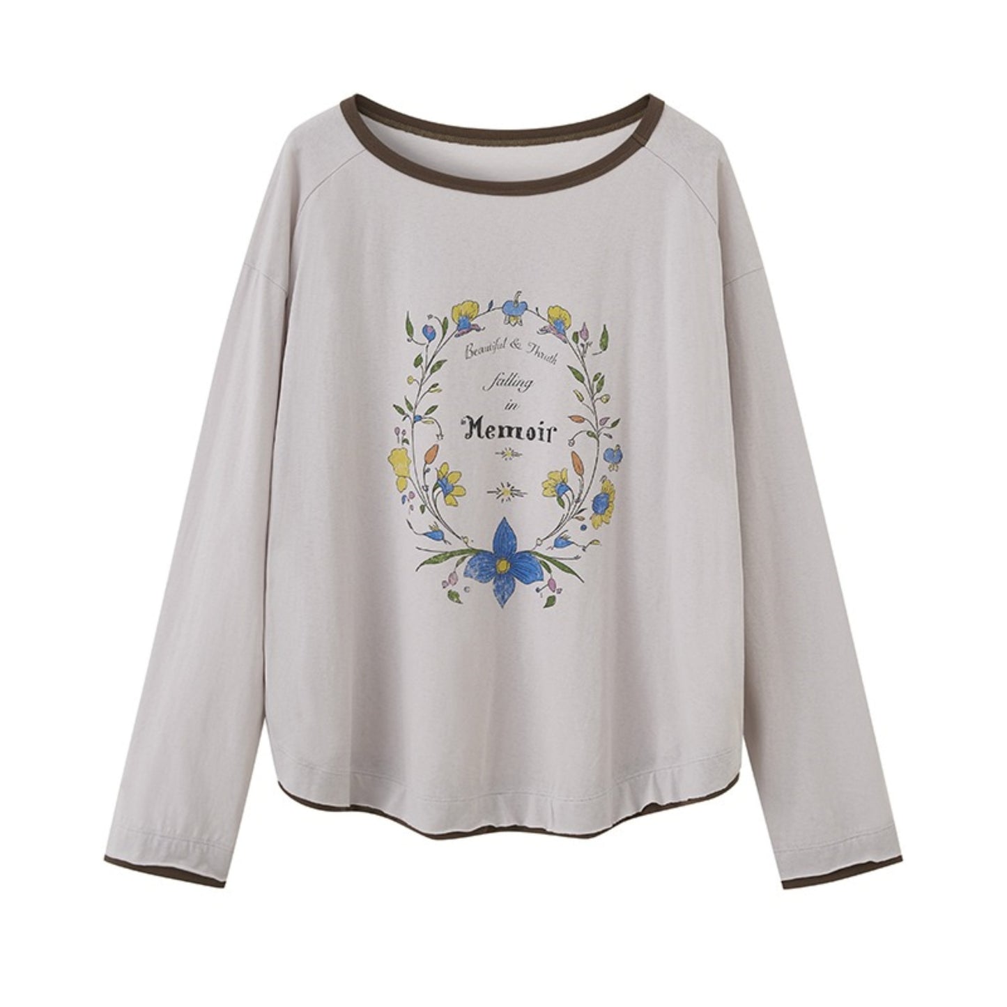 Romantic Print Long-Sleeve Tee